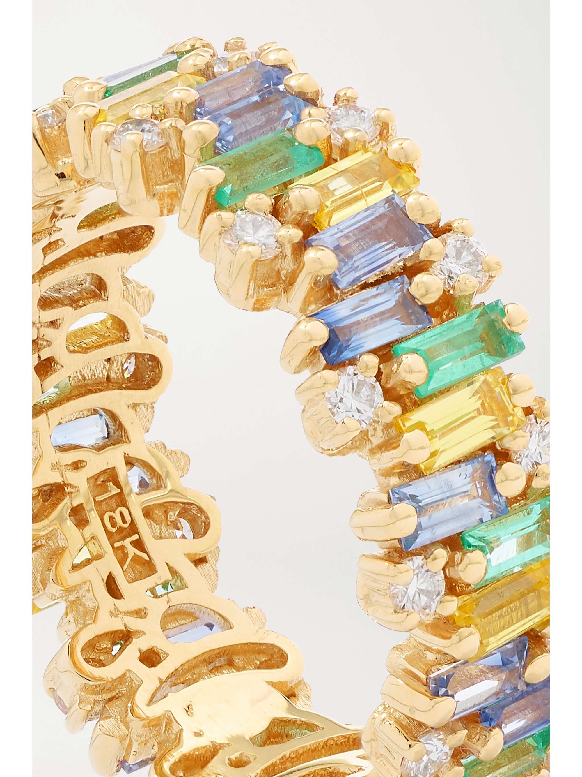 SUZANNE KALAN 18-karat gold multi-stone ring