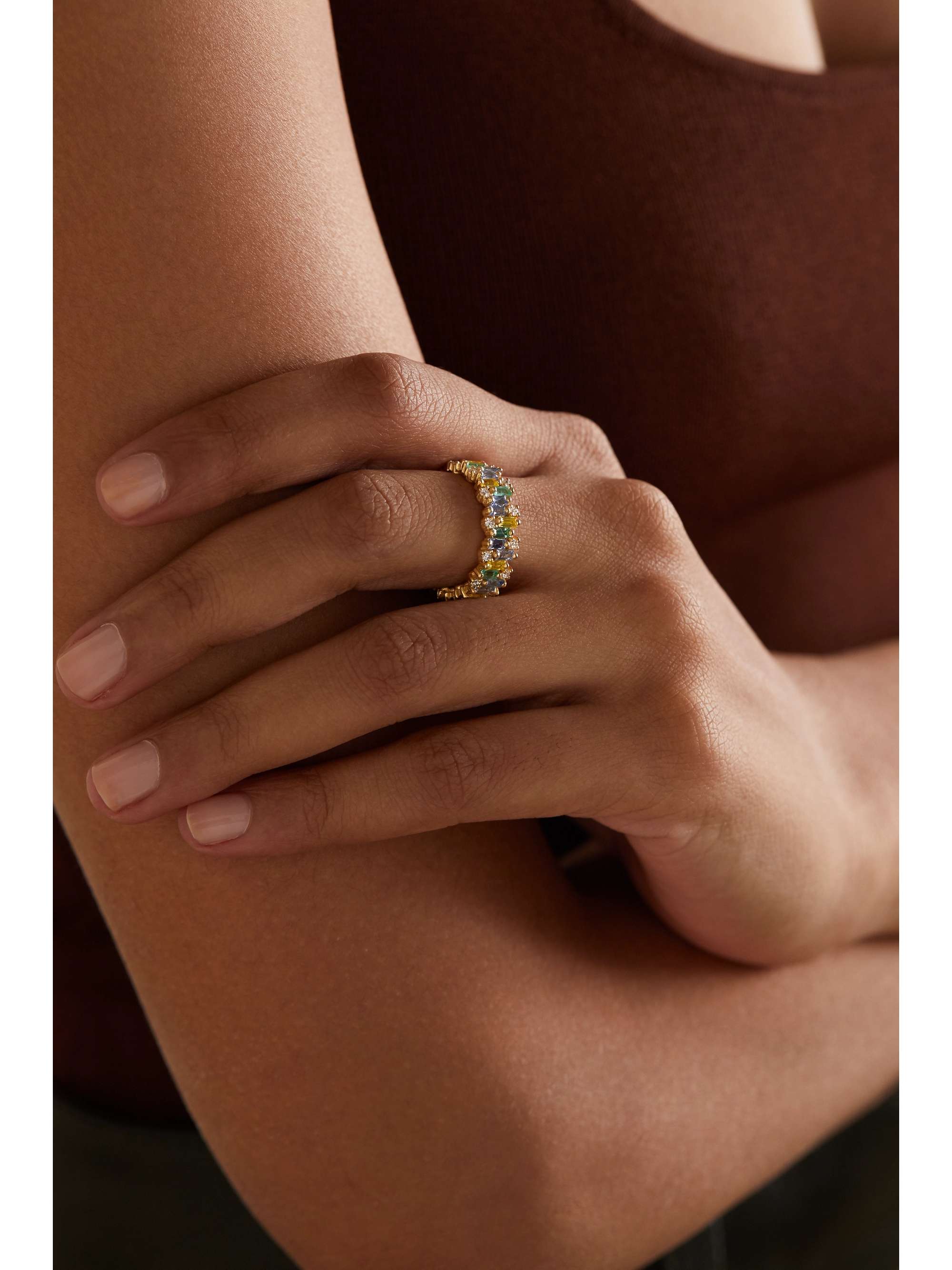 SUZANNE KALAN 18-karat gold multi-stone ring