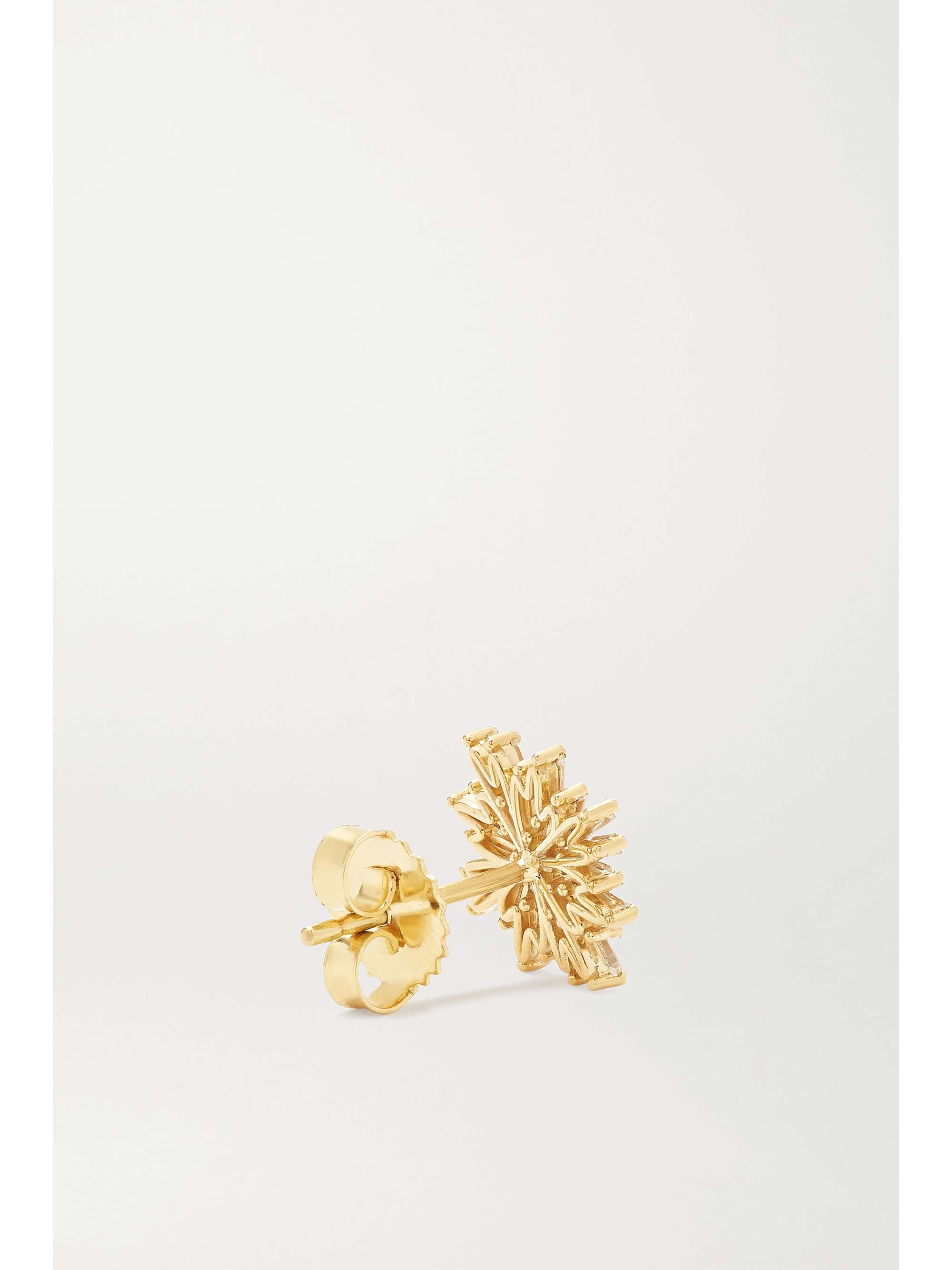 SUZANNE KALAN 18-karat gold diamond earrings