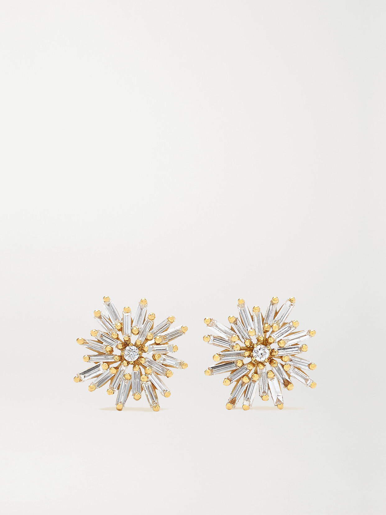 Suzanne Kalan - 18-karat Gold Diamond Earrings - One size