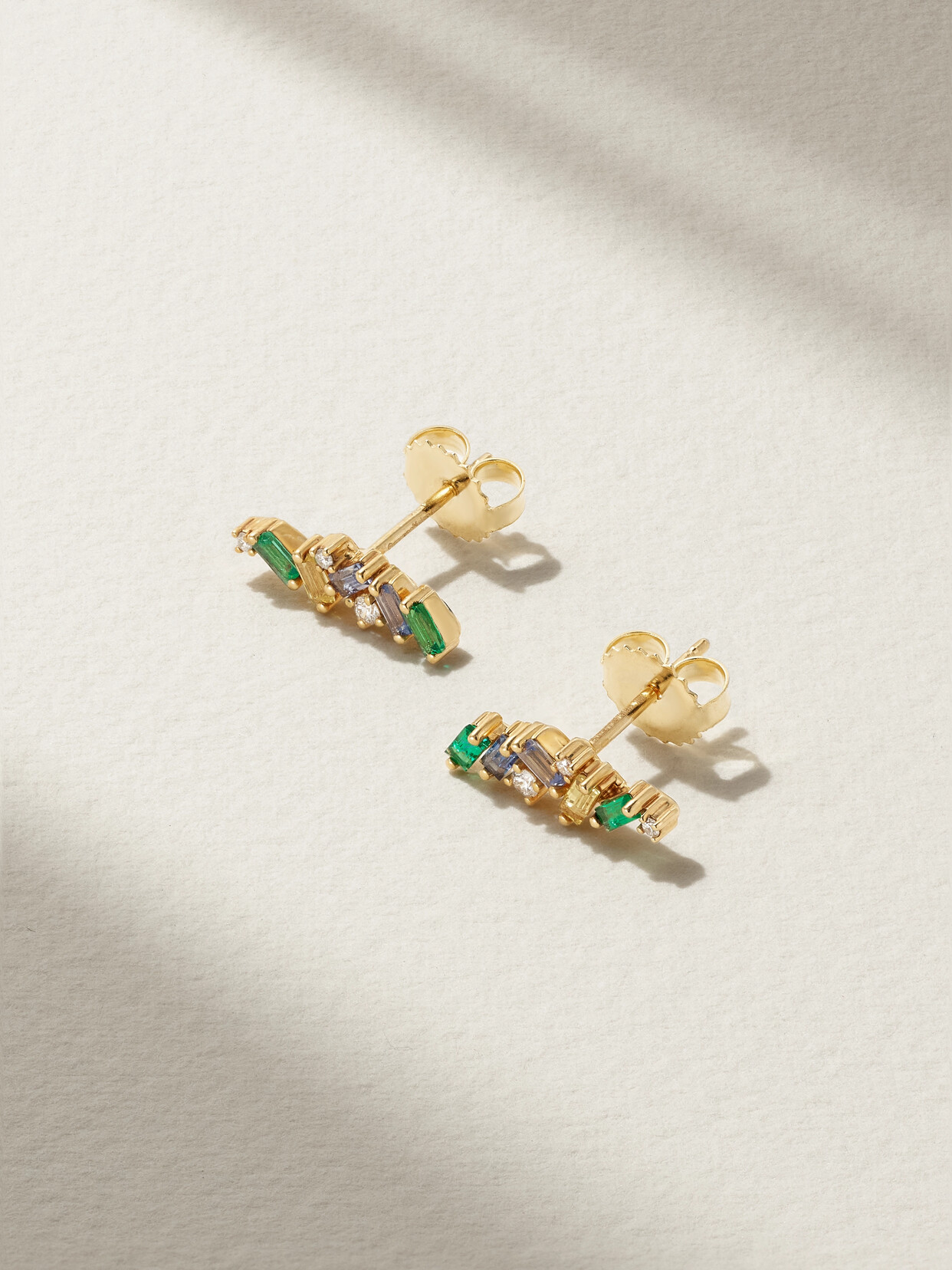 Suzanne Kalan 18-karat Gold Multi-stone Earrings