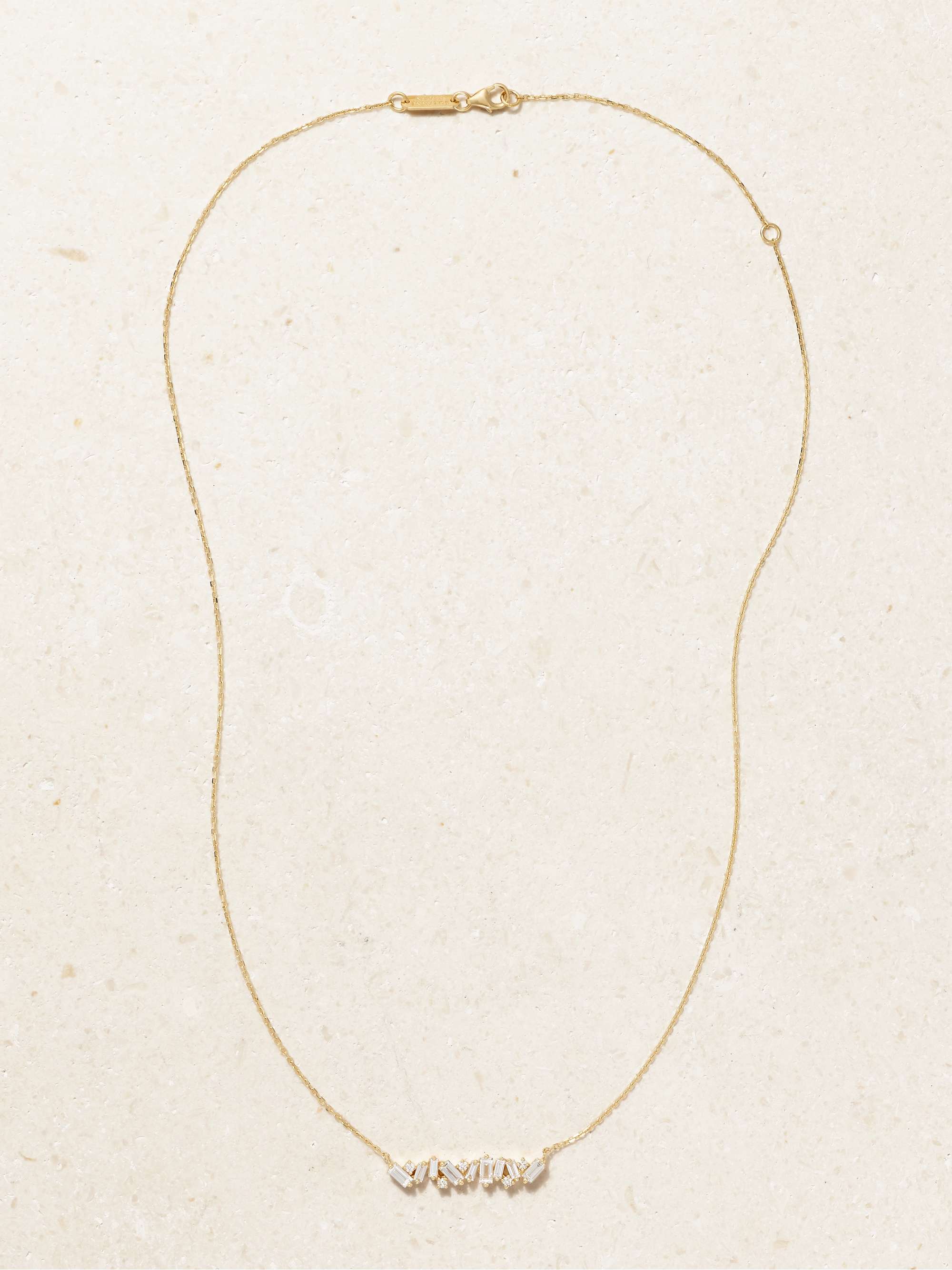 SUZANNE KALAN 18-karat gold diamond necklace