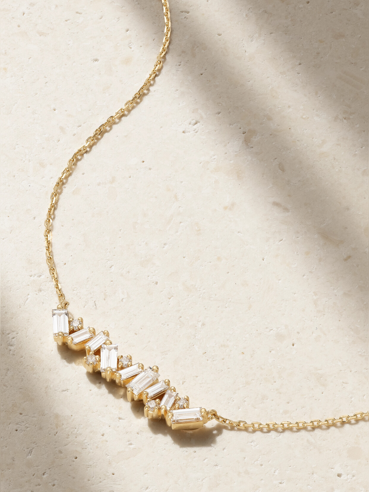 Suzanne Kalan 18-karat Gold Diamond Necklace