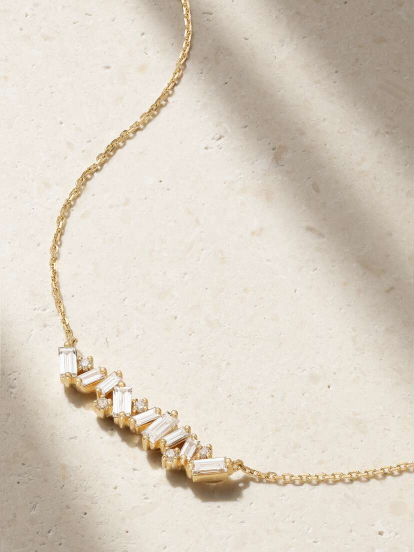 Suzanne Kalan 18-karat Gold Diamond Necklace