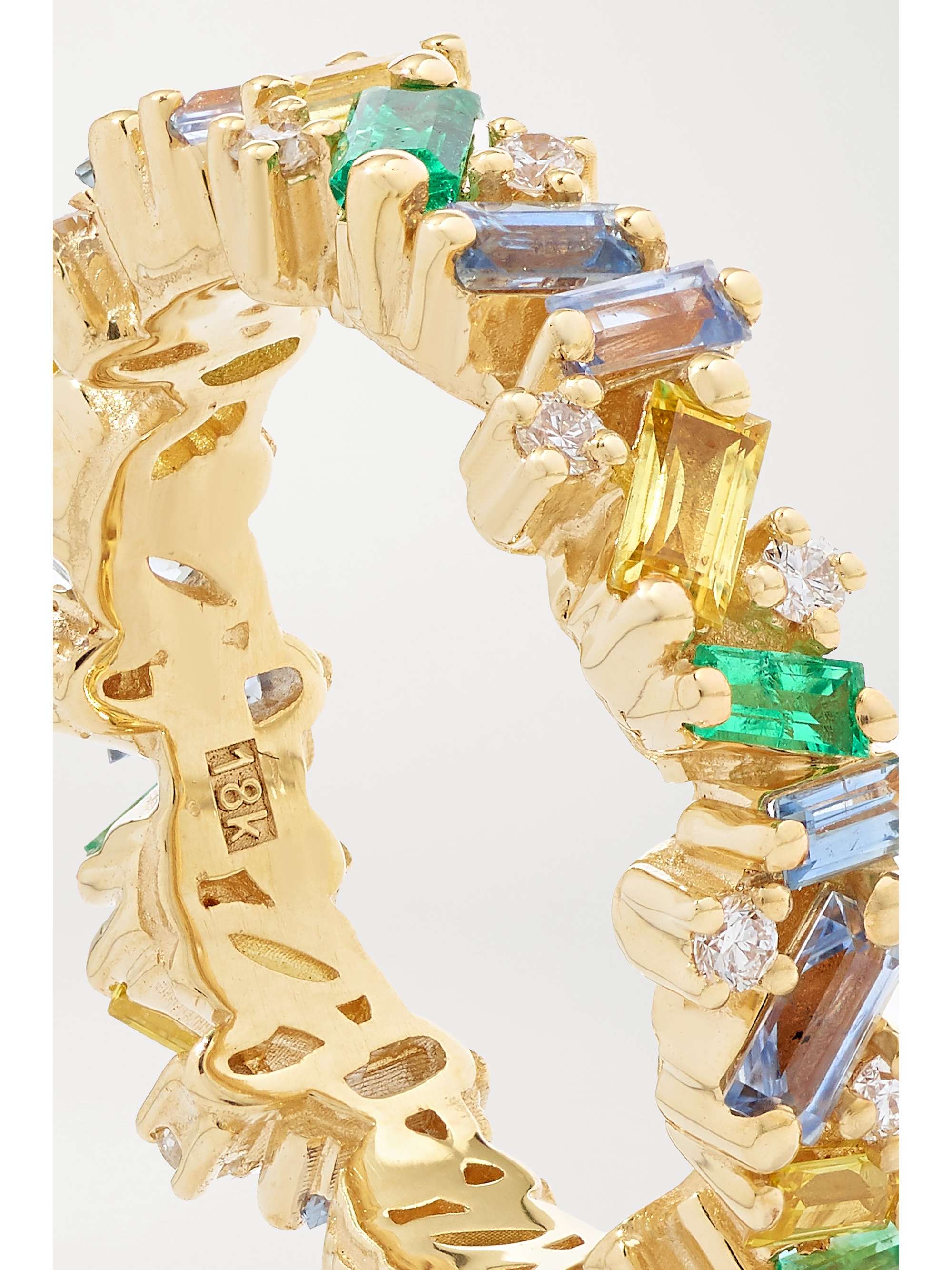 SUZANNE KALAN 18-karat gold multi-stone ring