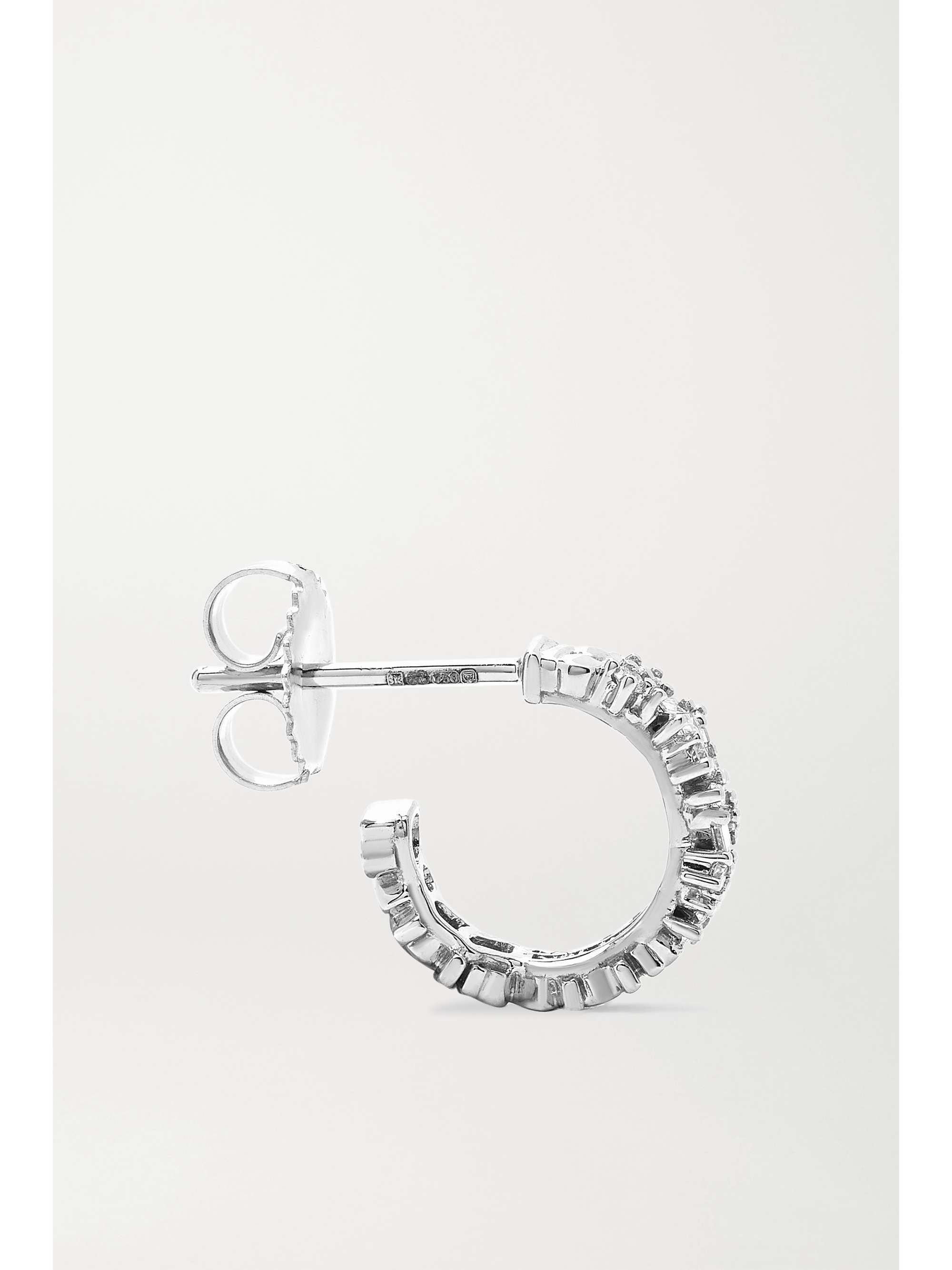 SUZANNE KALAN 18-karat rose gold diamond hoop earrings