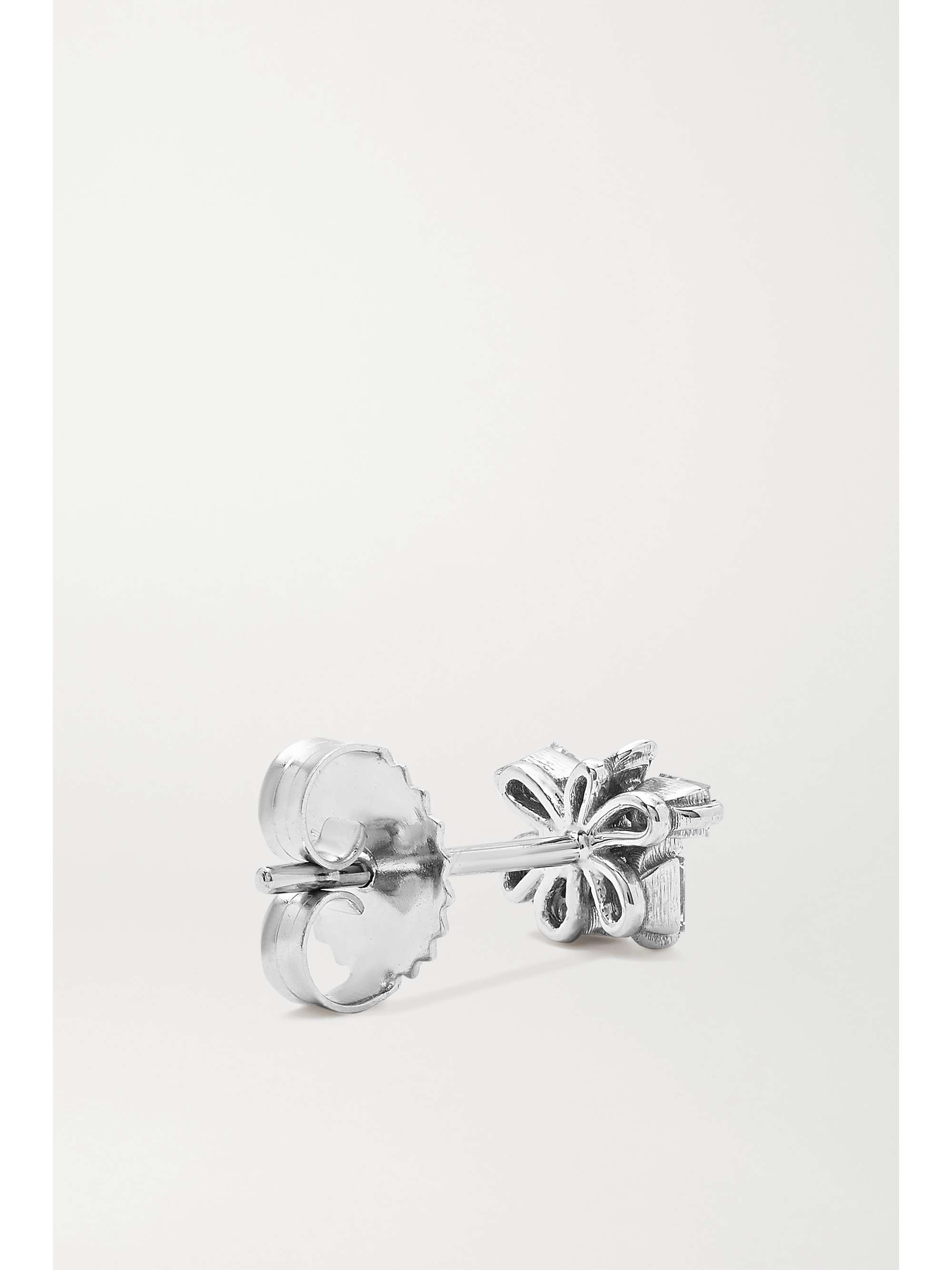 SUZANNE KALAN 18-karat white gold diamond earrings