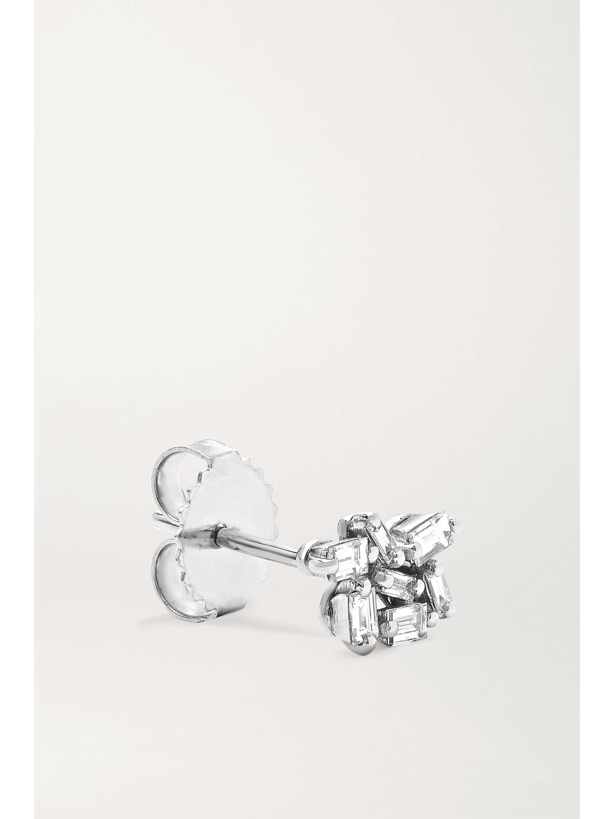 SUZANNE KALAN 18-karat white gold diamond earrings