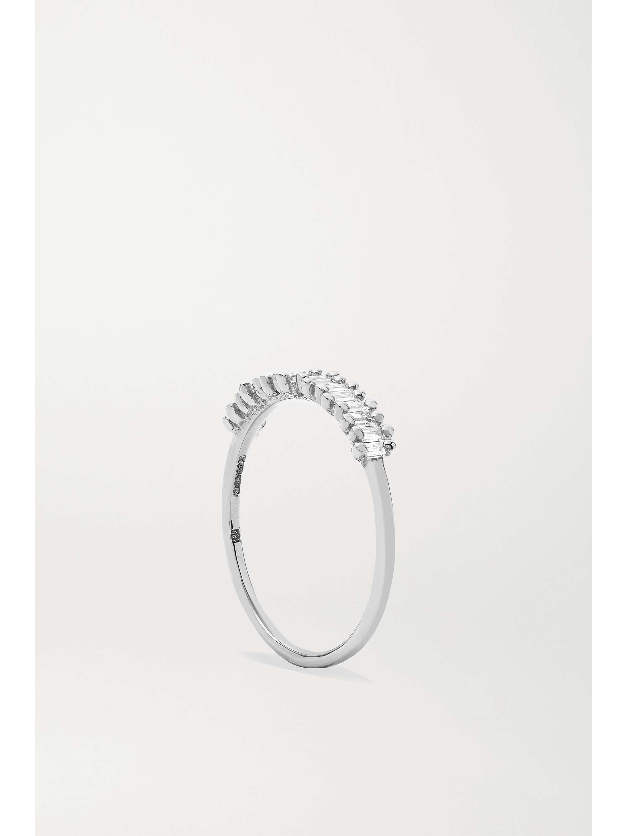 SUZANNE KALAN 18-karat white gold diamond ring