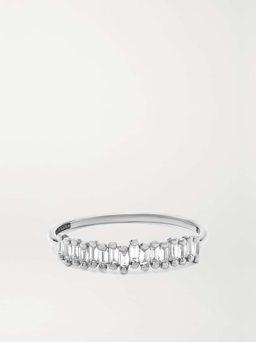 Suzanne Kalan 18-karat White Gold Diamond Ring