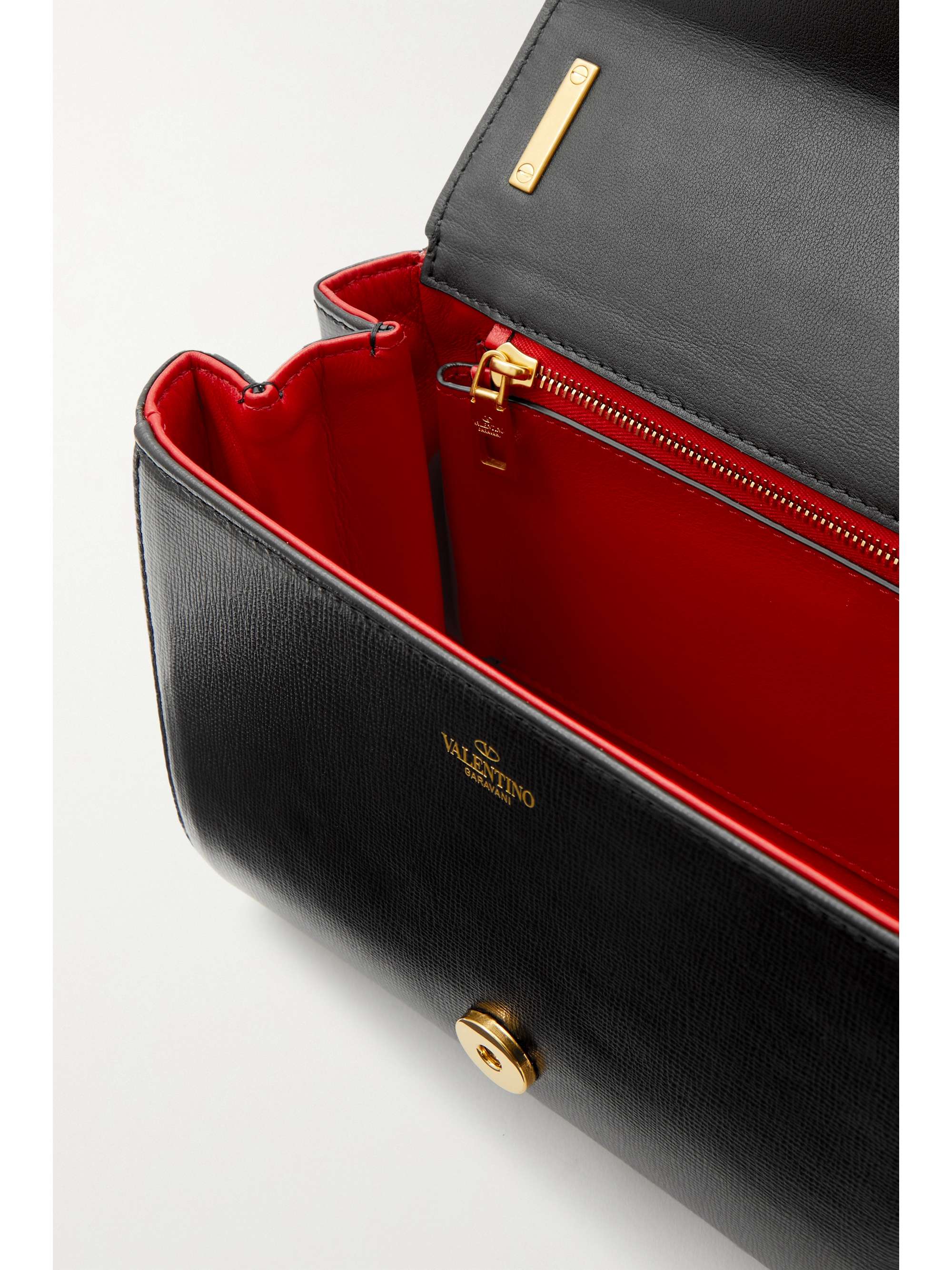 VALENTINO GARAVANI Valentino Garavani Stud Sign textured-leather tote