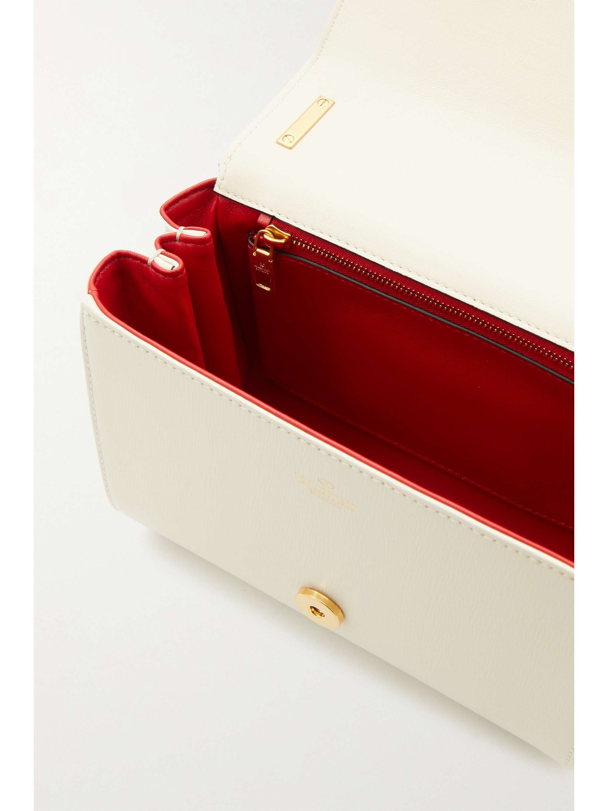 VALENTINO GARAVANI Valentino Garavani Stud Sign textured-leather tote