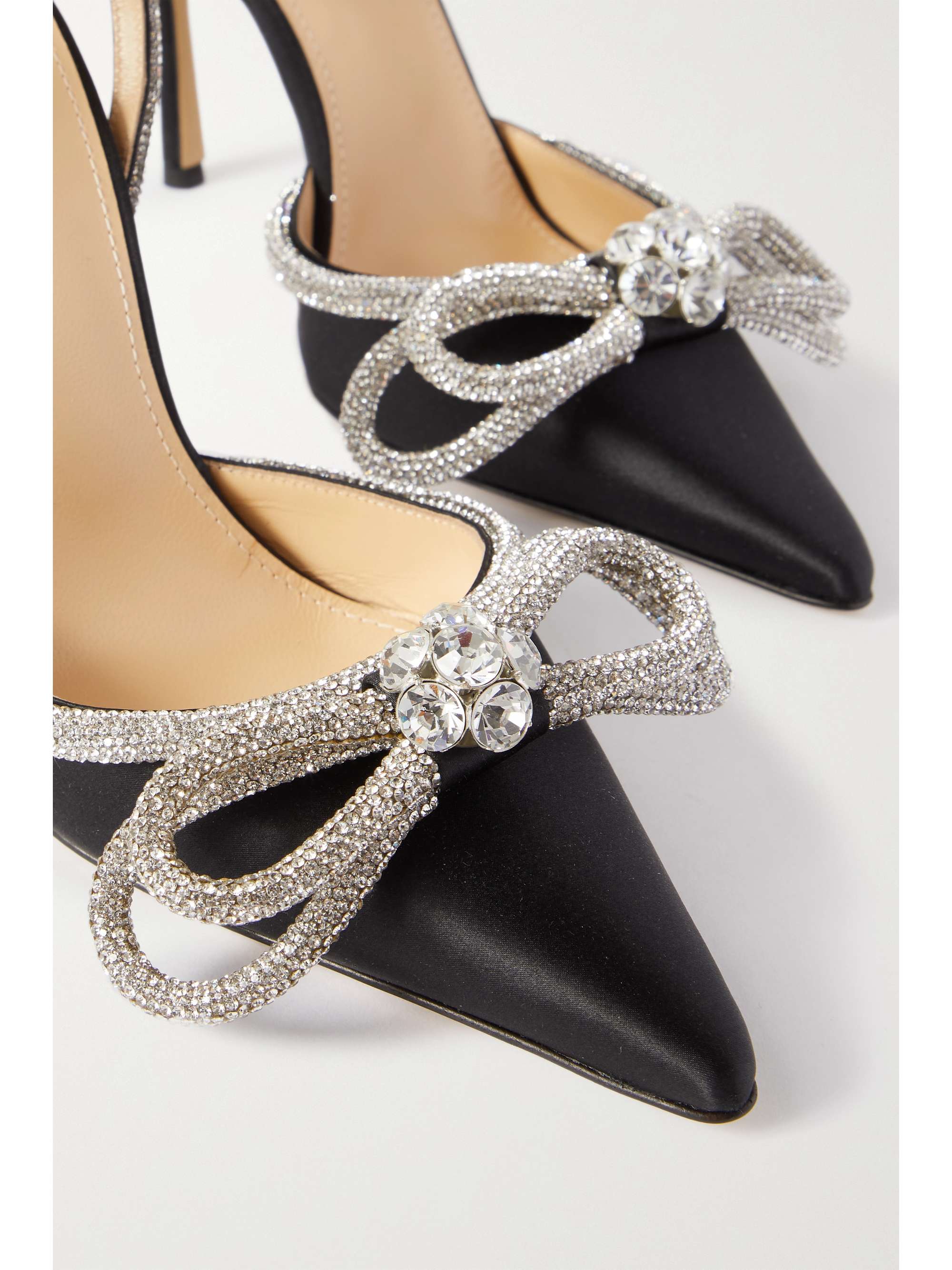 double bow crystal pumps