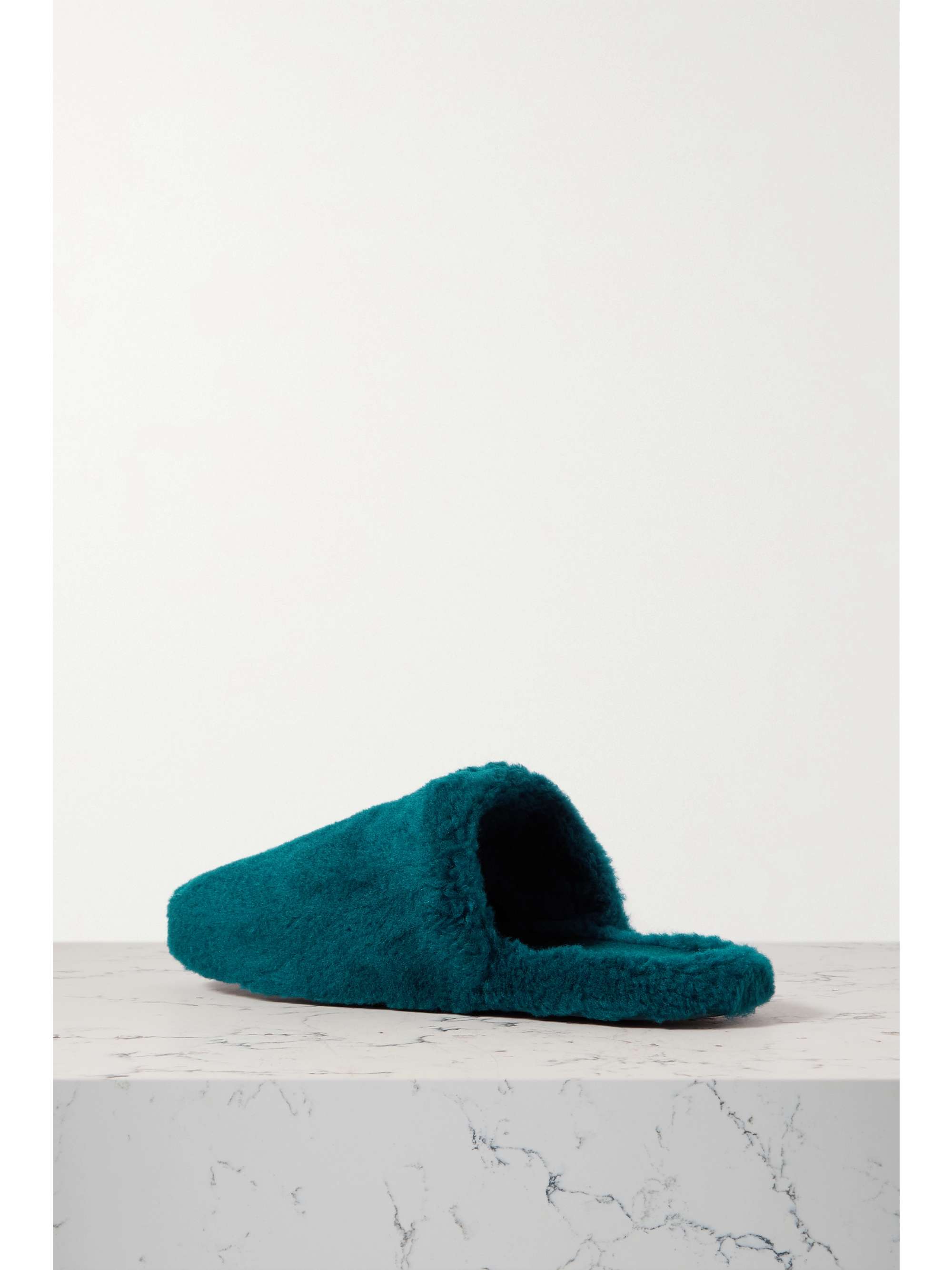 LORO PIANA Wintercozy cashmere and silk-blend faux shearling slippers