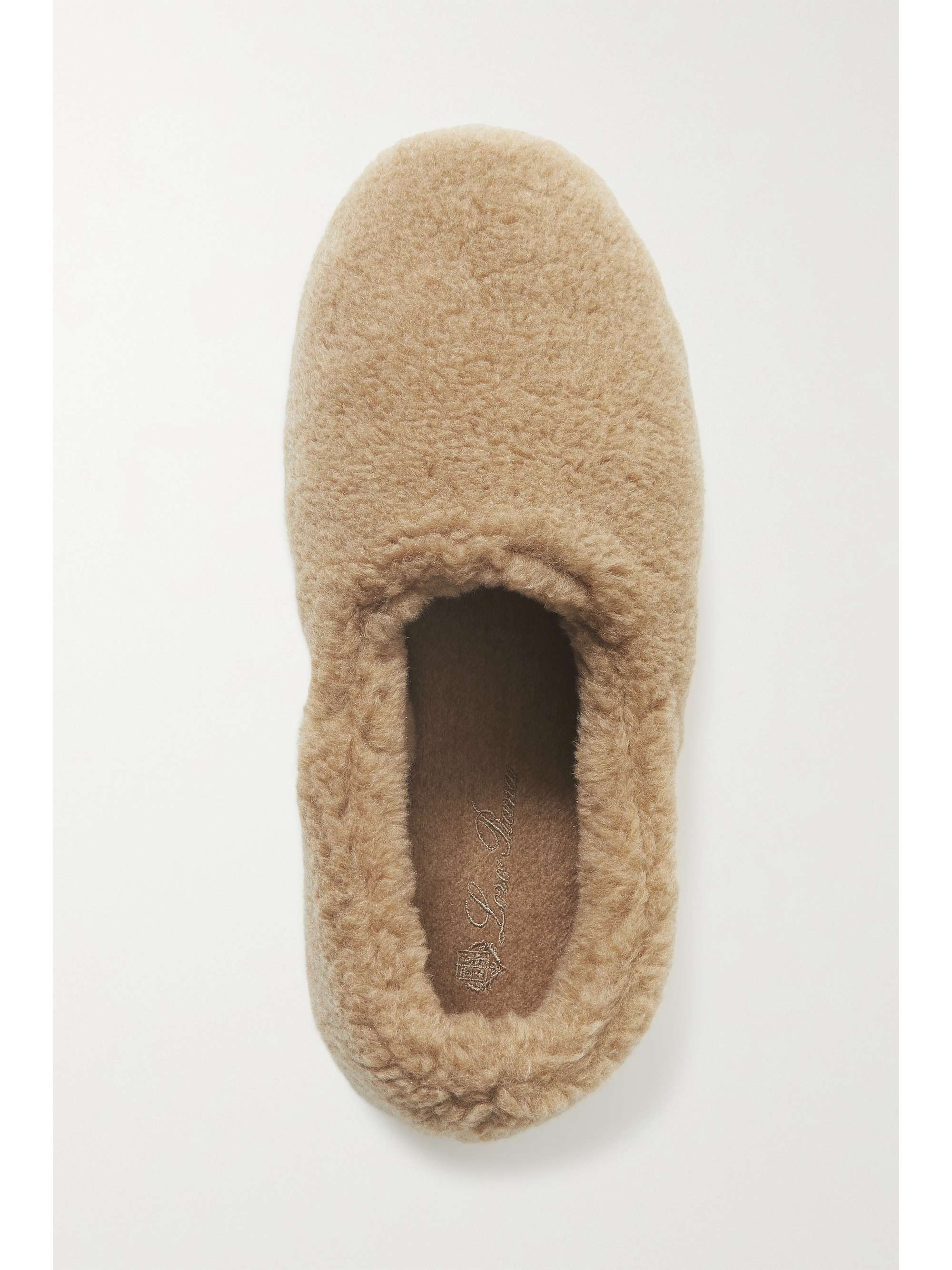 LORO PIANA Wintercozy flache Schuhe aus Shearling-Imitat