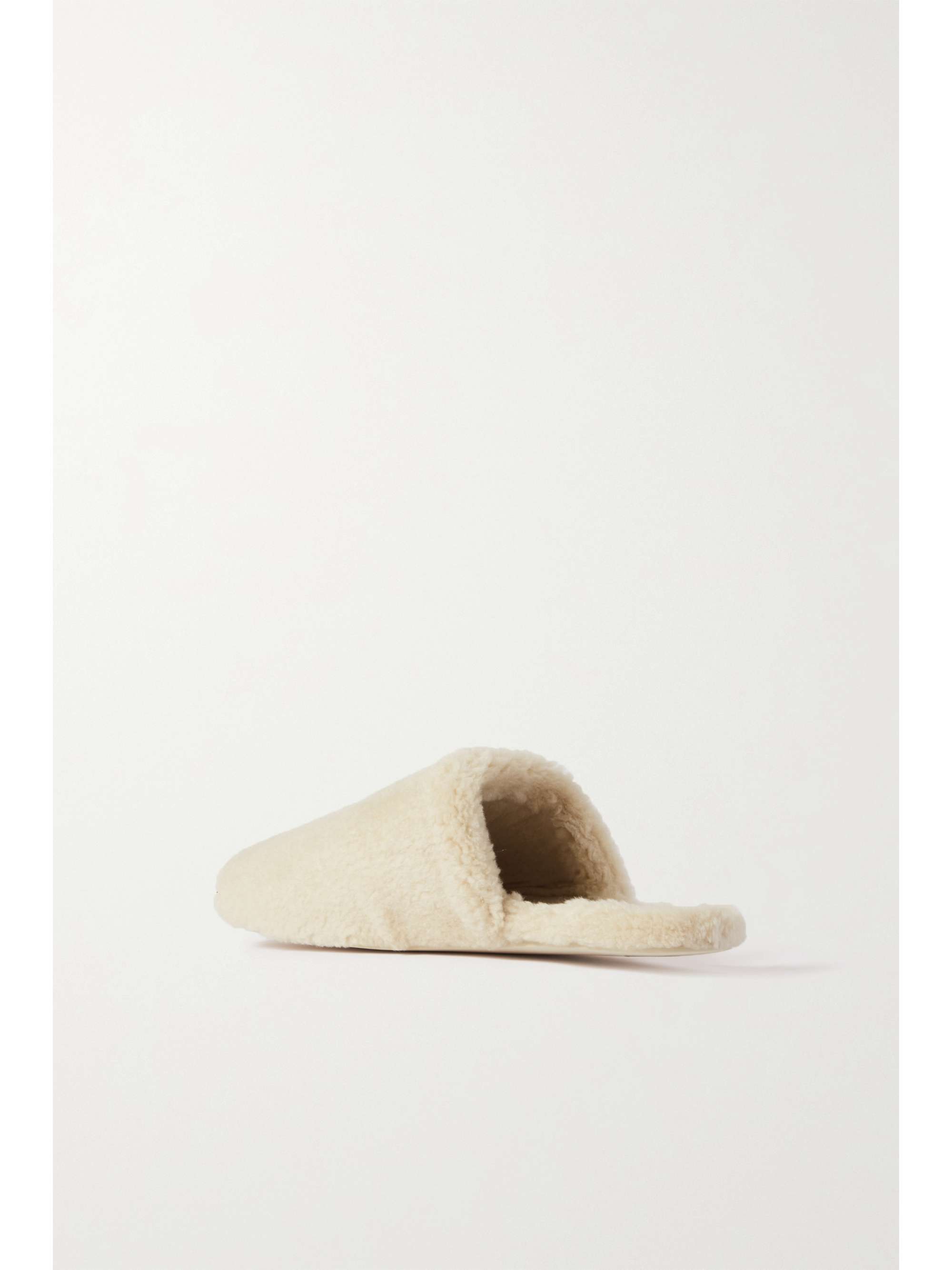 LORO PIANA Wintercozy cashmere and silk-blend faux shearling slippers
