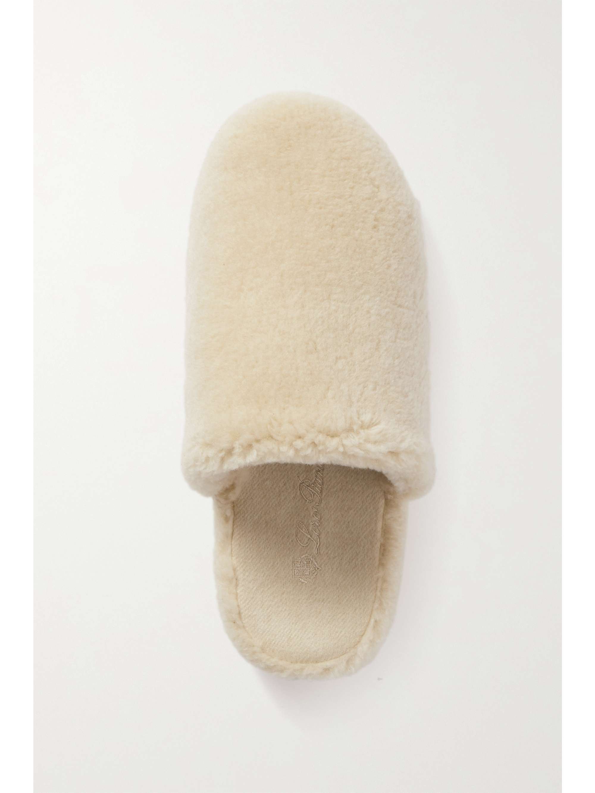 LORO PIANA Wintercozy cashmere and silk-blend faux shearling slippers