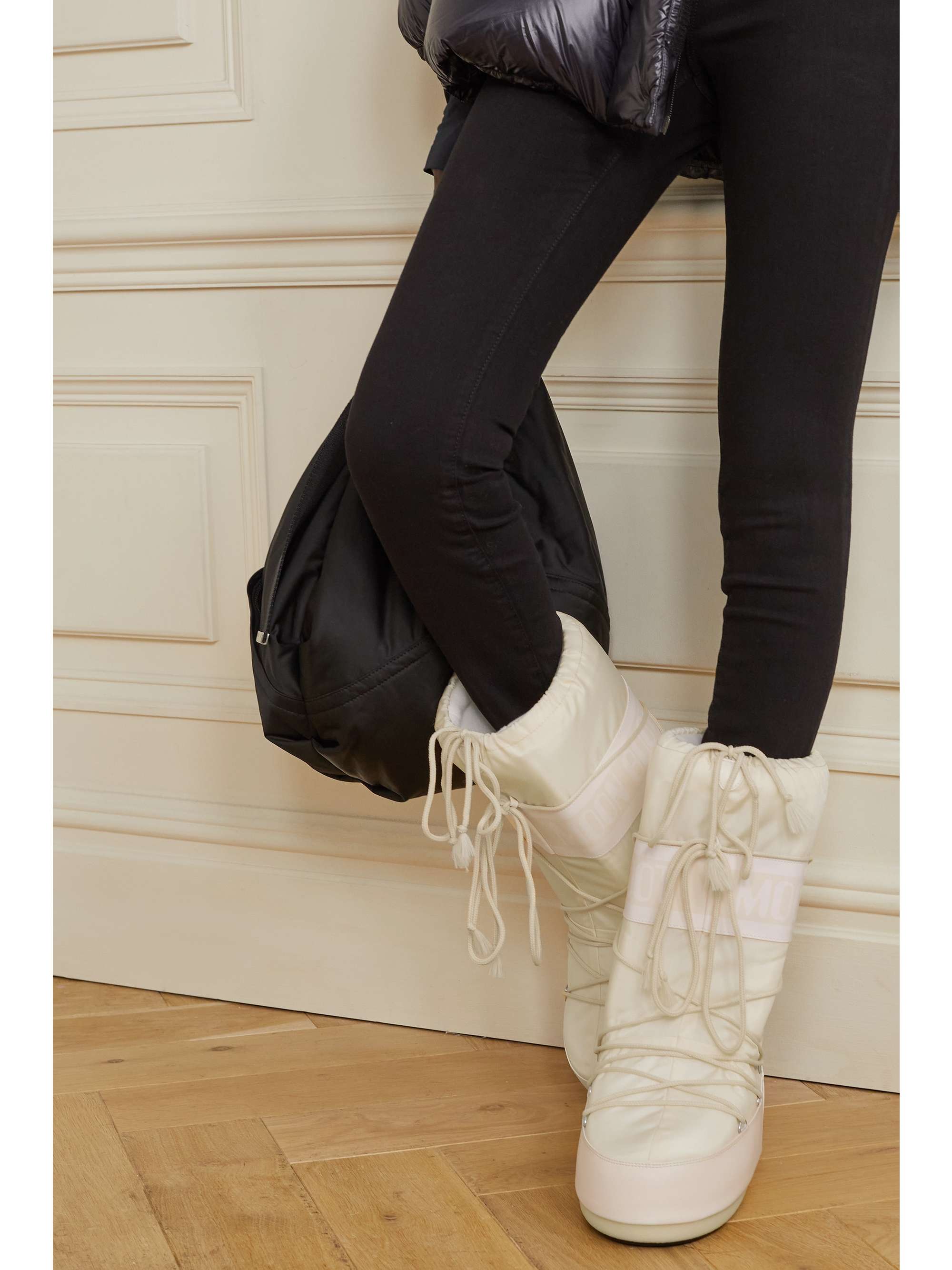 MOON BOOT Icon shell and faux leather snow boots
