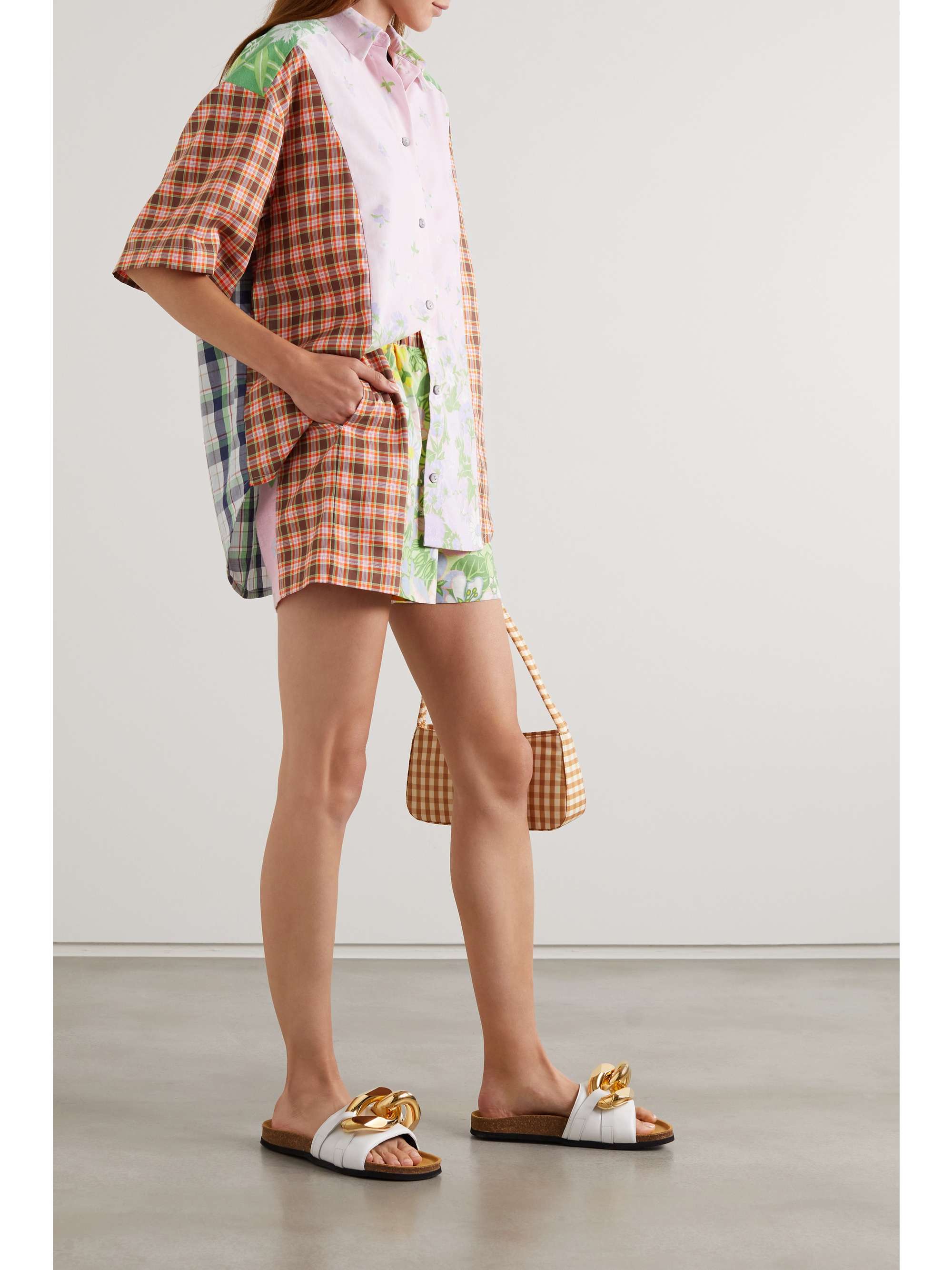 RAVE REVIEW + NET SUSTAIN Grimes patchwork cotton shorts