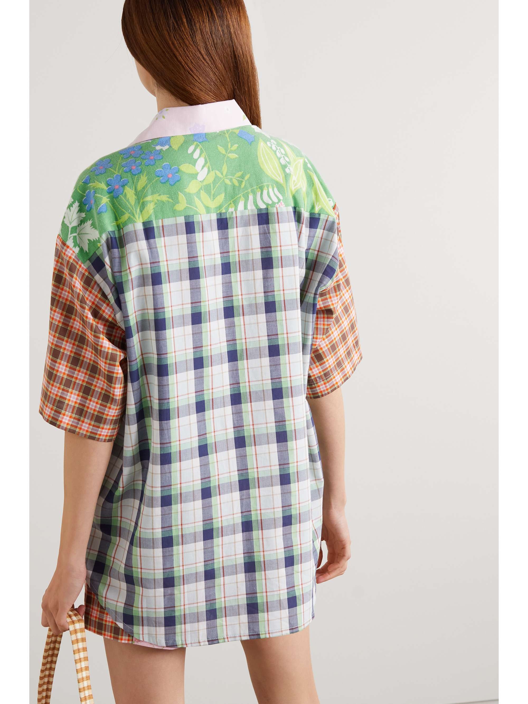 RAVE REVIEW + NET SUSTAIN Grimes patchwork printed cotton top