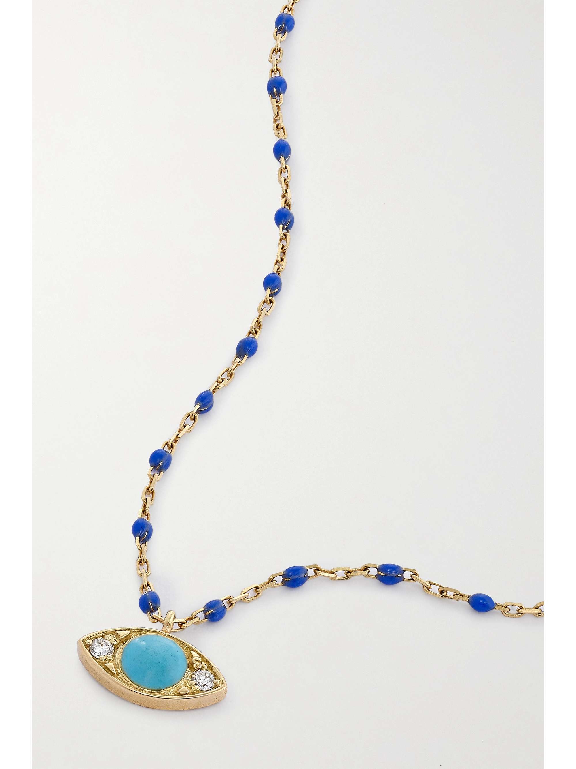 GIGI CLOZEAU Gigi Supreme 18-karat gold, resin and diamond necklace