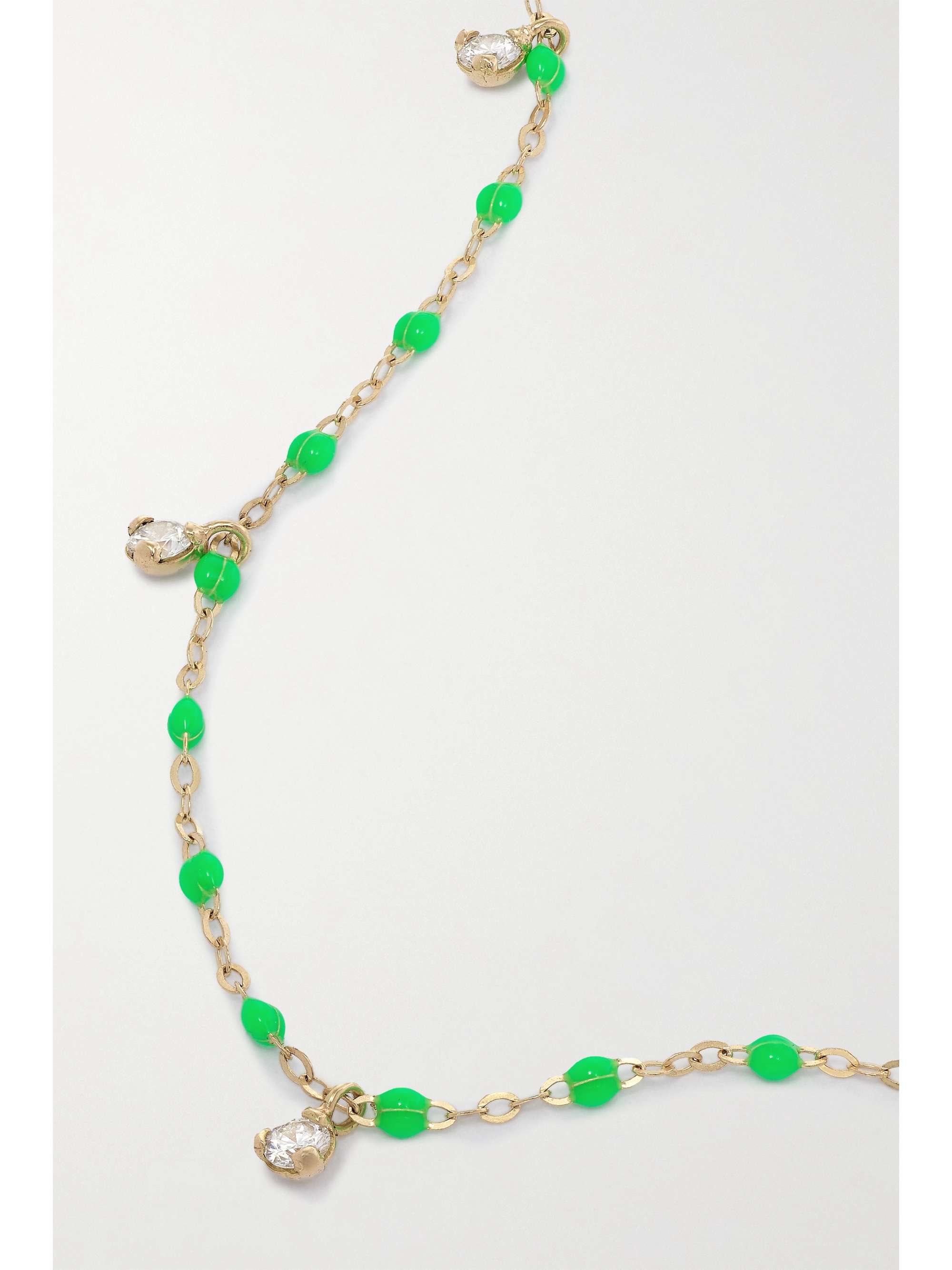 GIGI CLOZEAU Gigi Supreme 18-karat gold, resin and diamond necklace