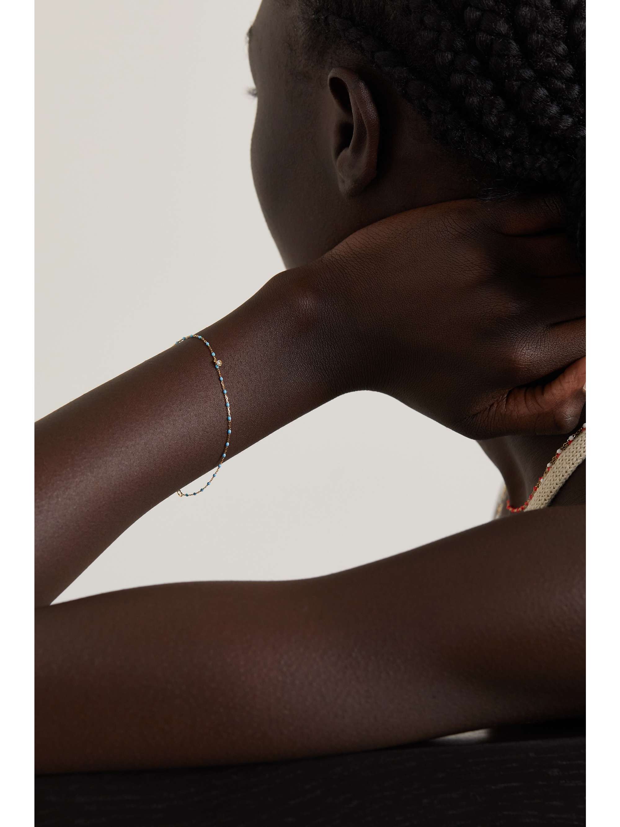 GIGI CLOZEAU Bracelet en or 18 carats (750/1000), résine et diamant Gigi Mini