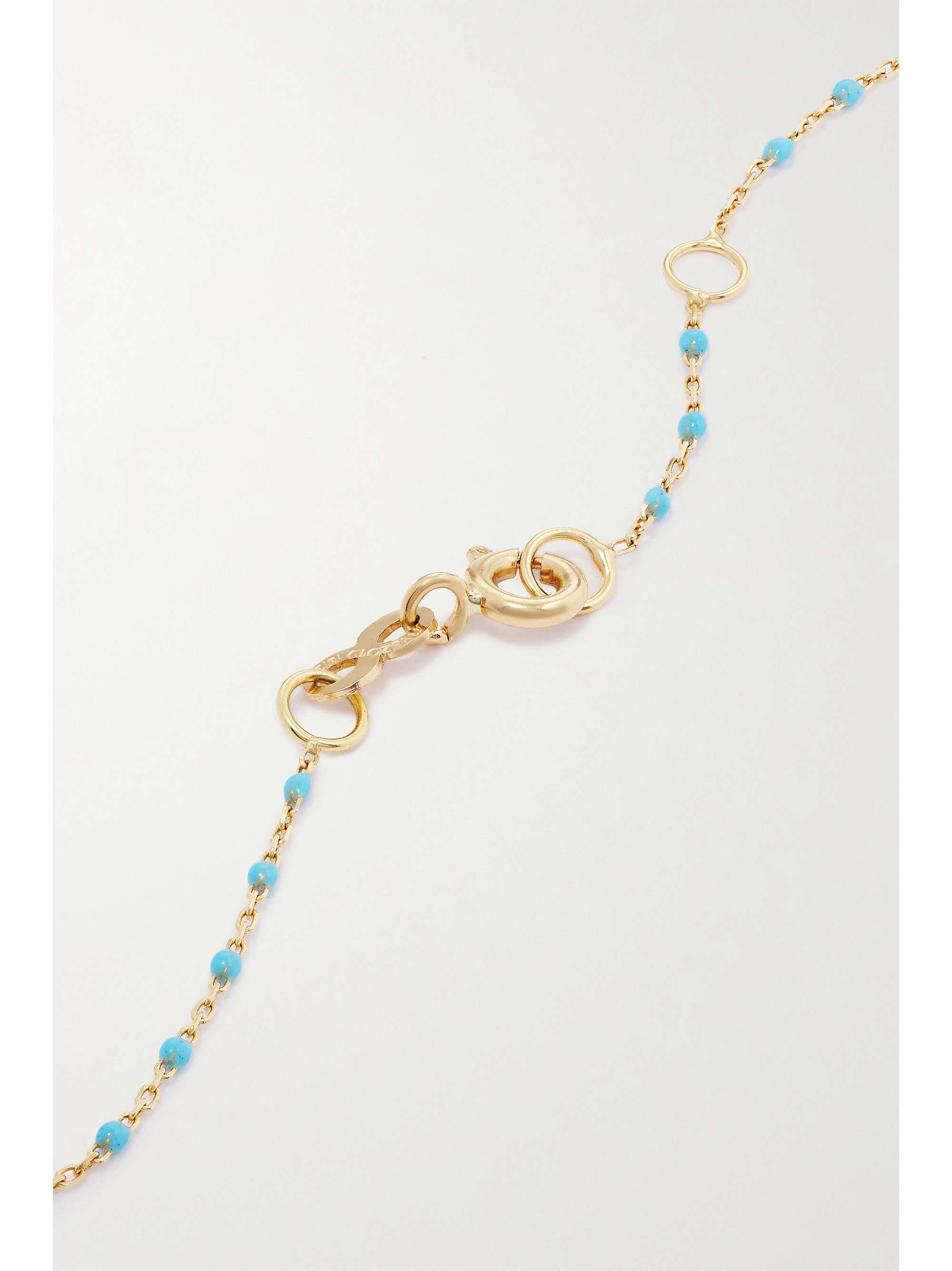 GIGI CLOZEAU Mini Gigi Y Party Kette aus 18 Karat Gold mit Diamant und Harz