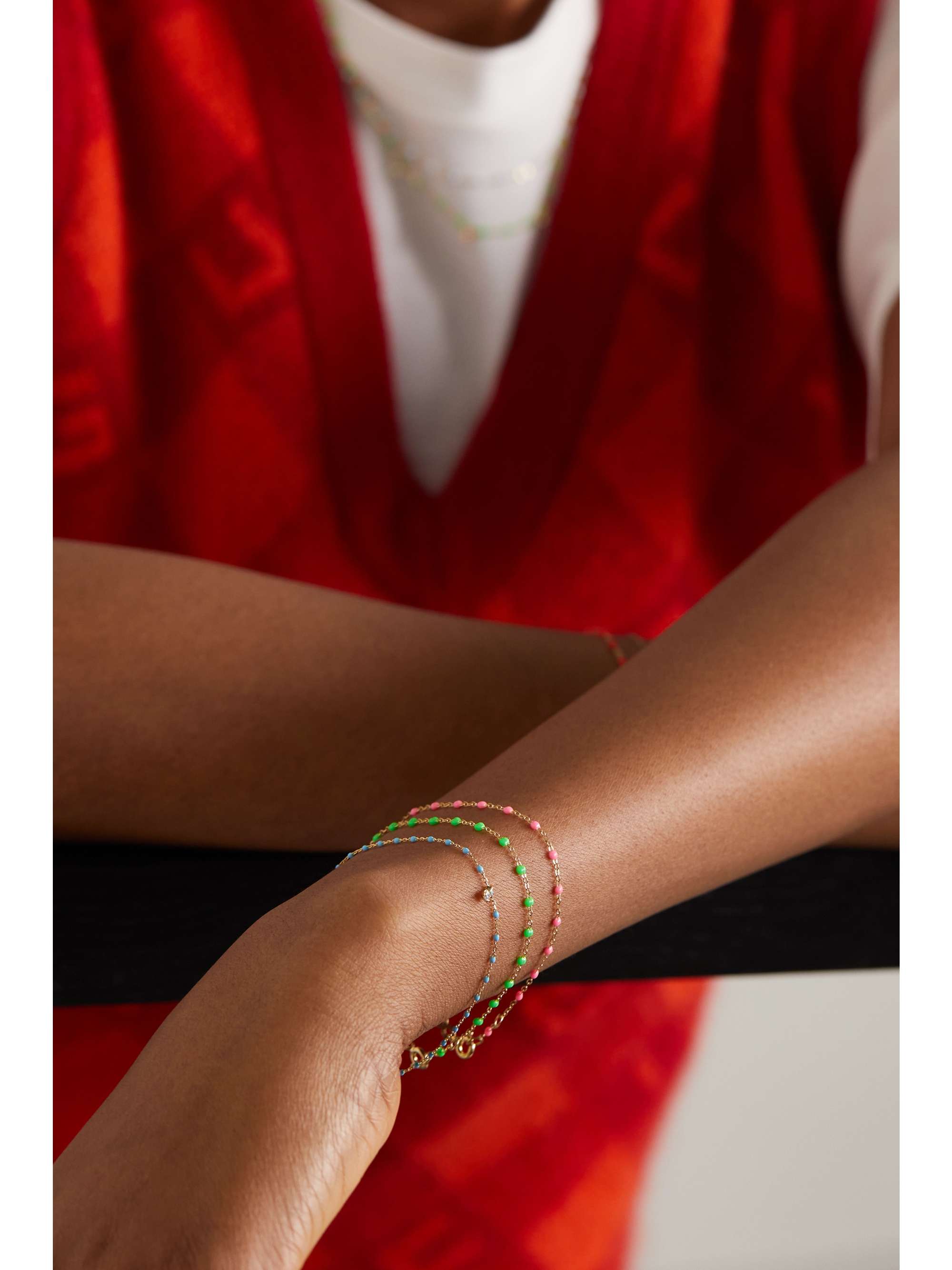 GIGI CLOZEAU Classic Gigi Armband aus 18 Karat Gold mit Harz