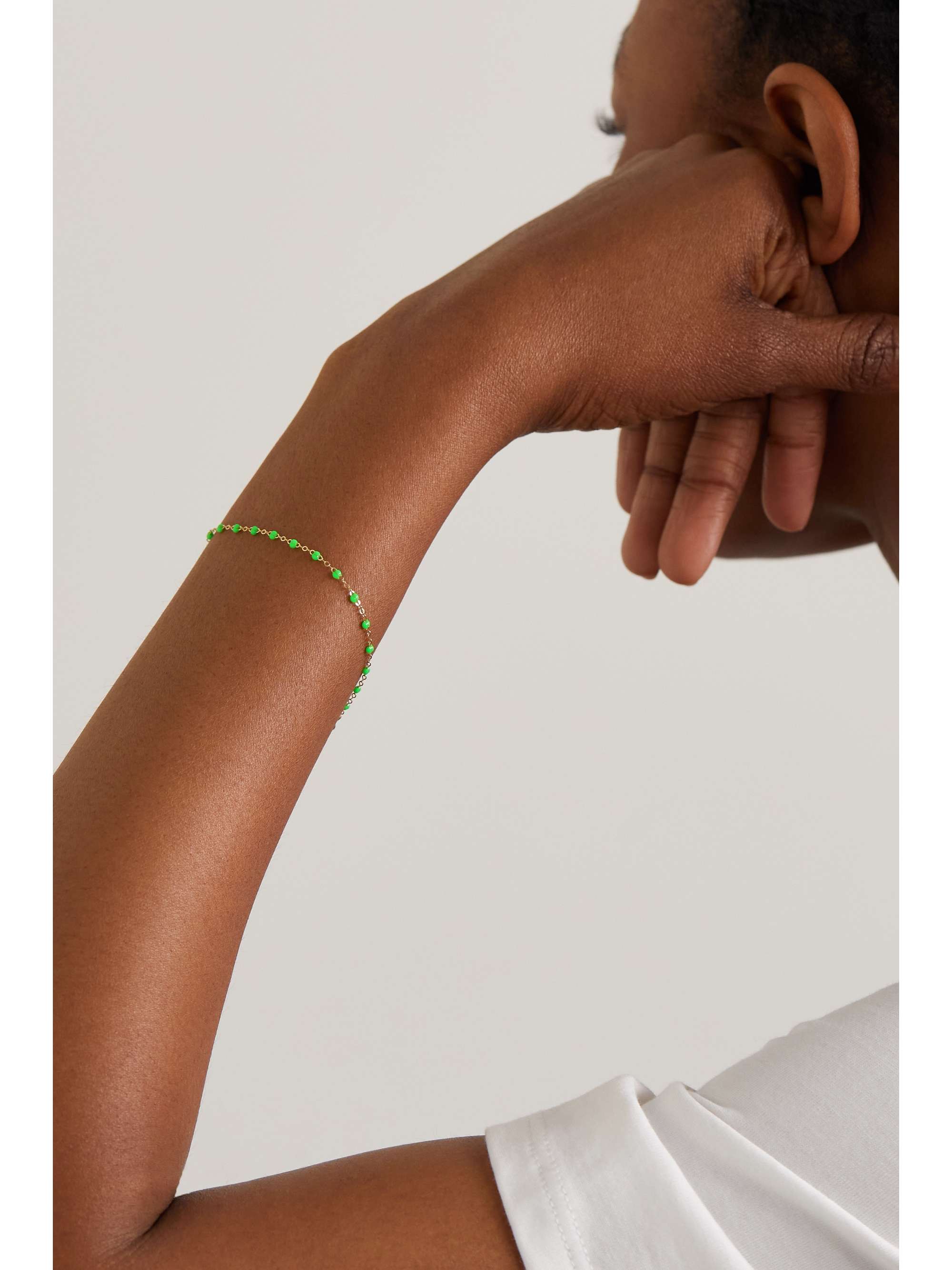 GIGI CLOZEAU Classic Gigi Armband aus 18 Karat Gold mit Harz