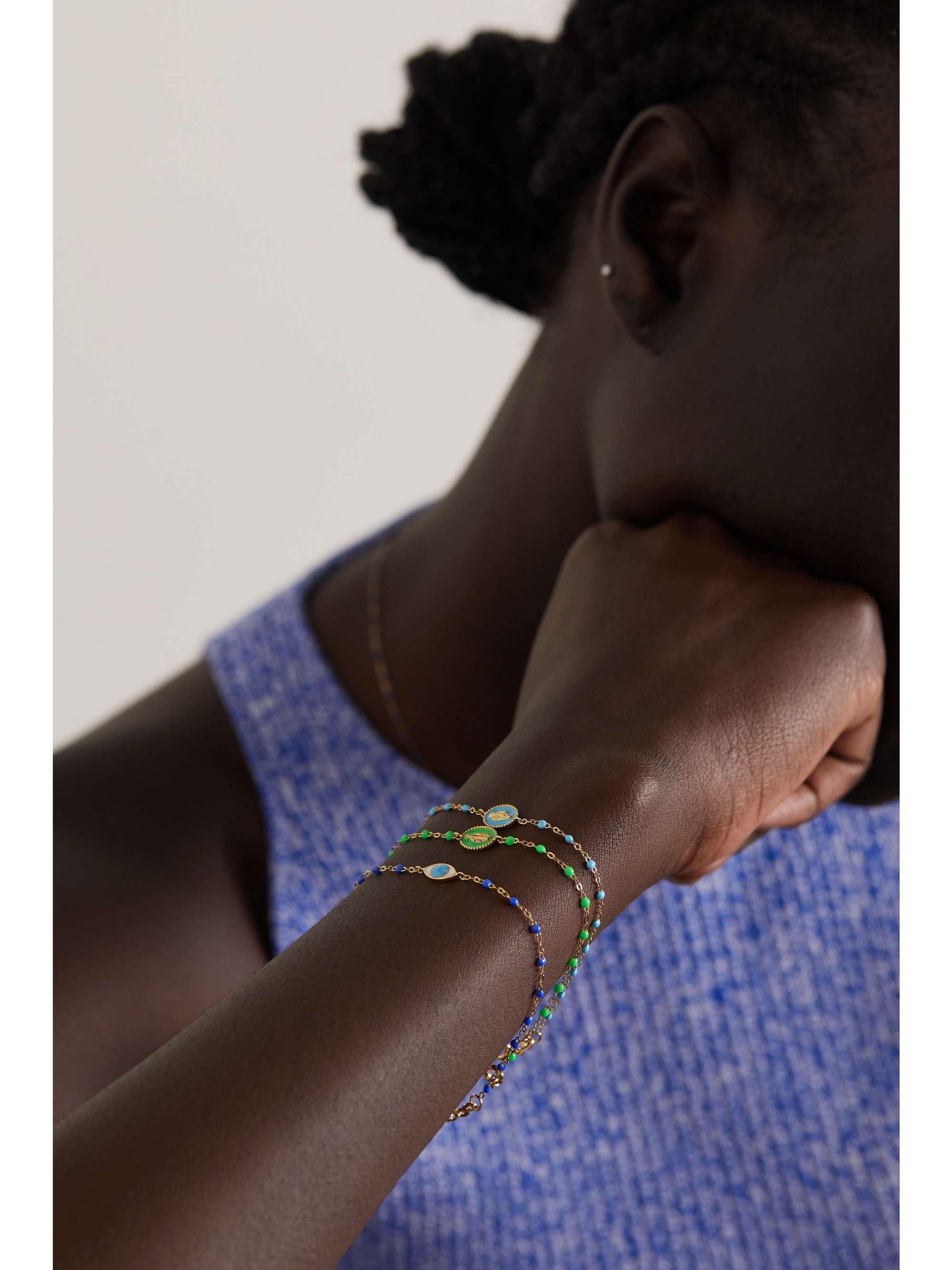 GIGI CLOZEAU Bracelet en or 18 carats (750/1000) et résine Madone Classic Gigi