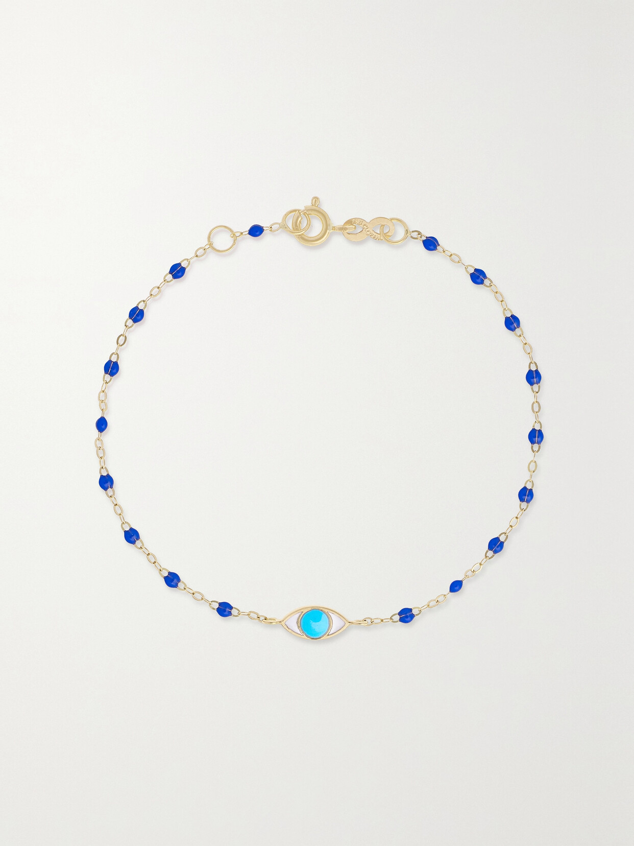 Gigi Clozeau Eye Classic Gigi 18-karat Gold And Resin Bracelet In Blue/gold