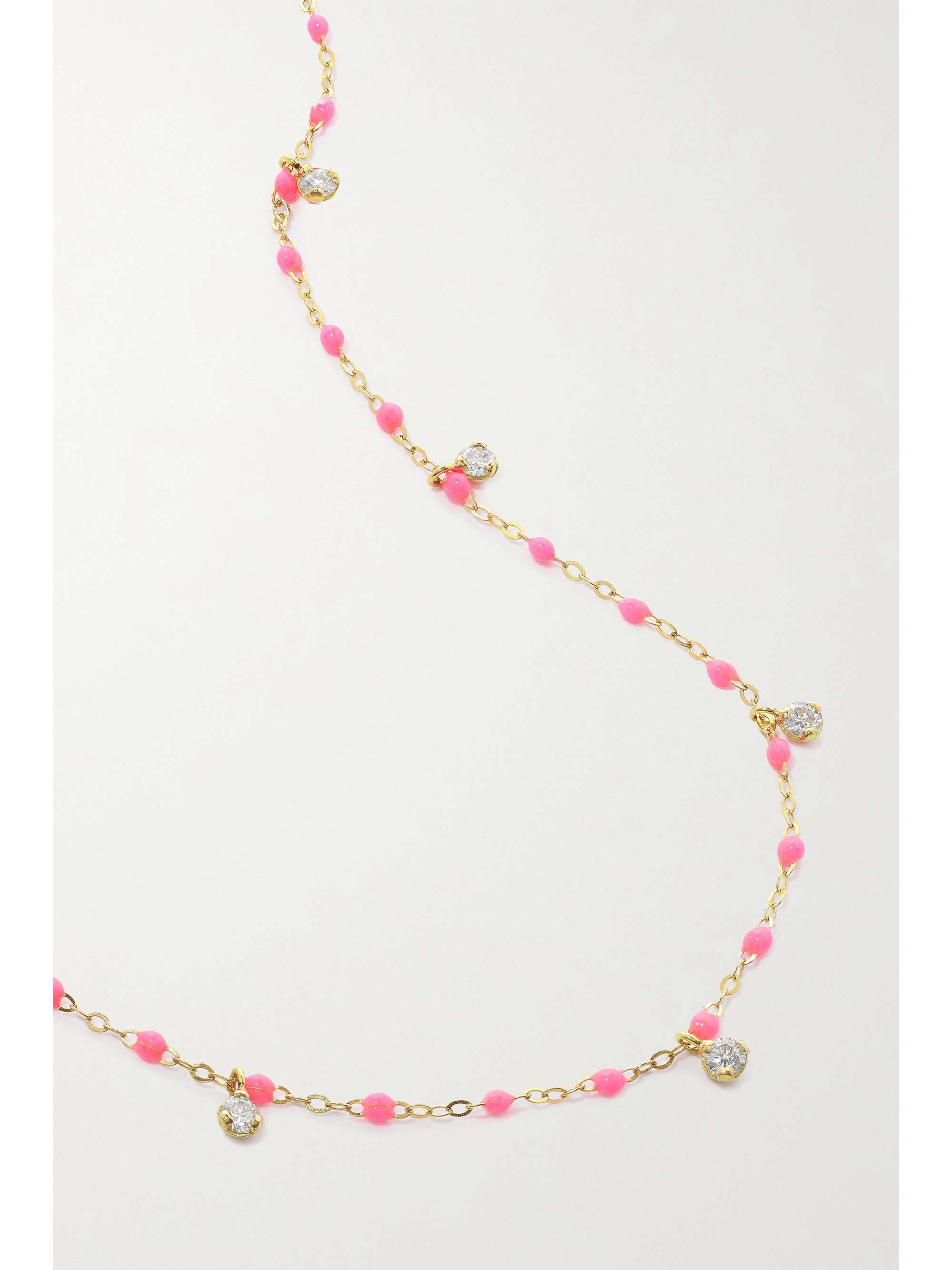 GIGI CLOZEAU Gigi Supreme 18-karat gold, resin and diamond necklace