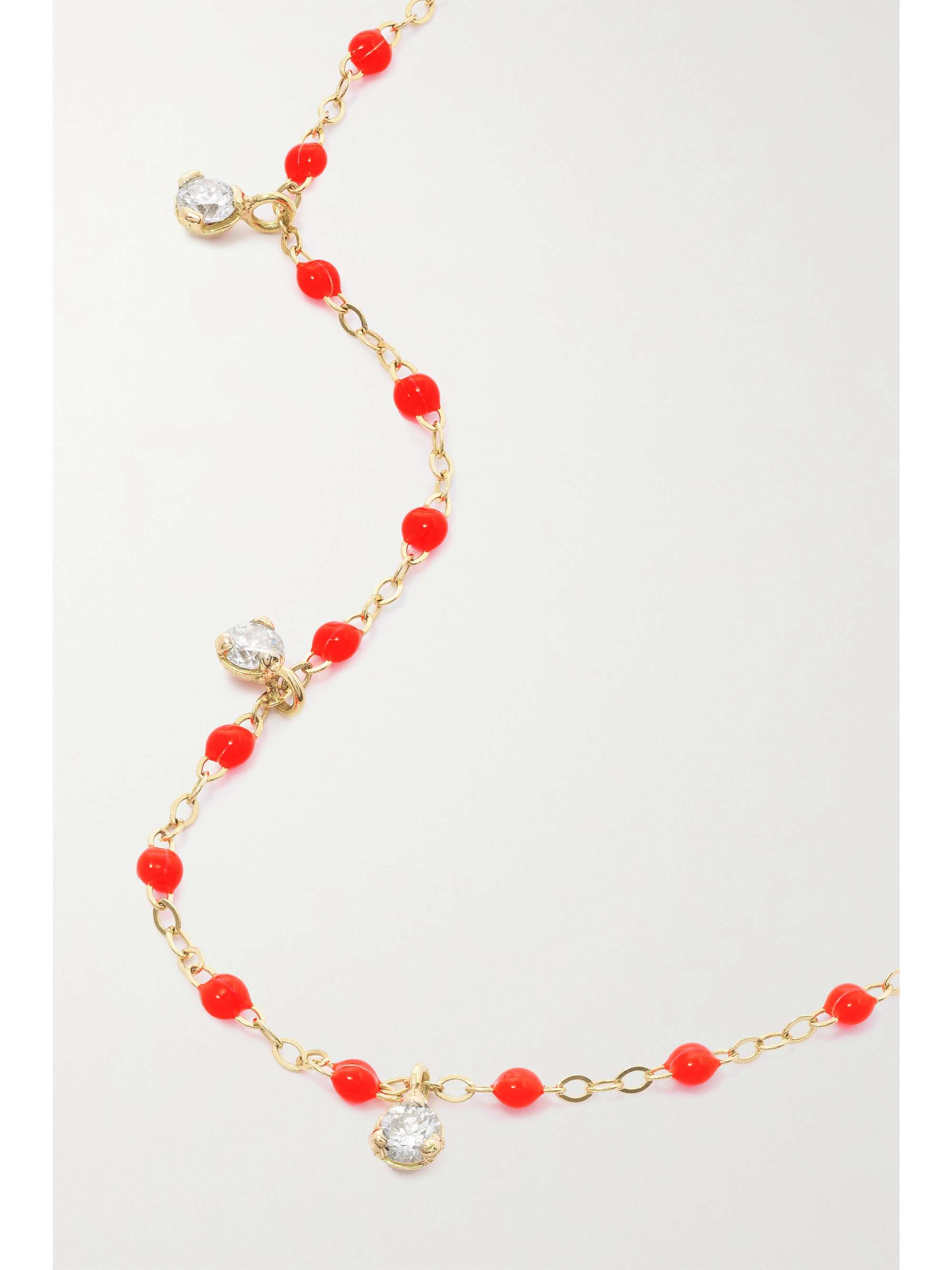 GIGI CLOZEAU Gigi Supreme 18-karat gold, resin and diamond bracelet
