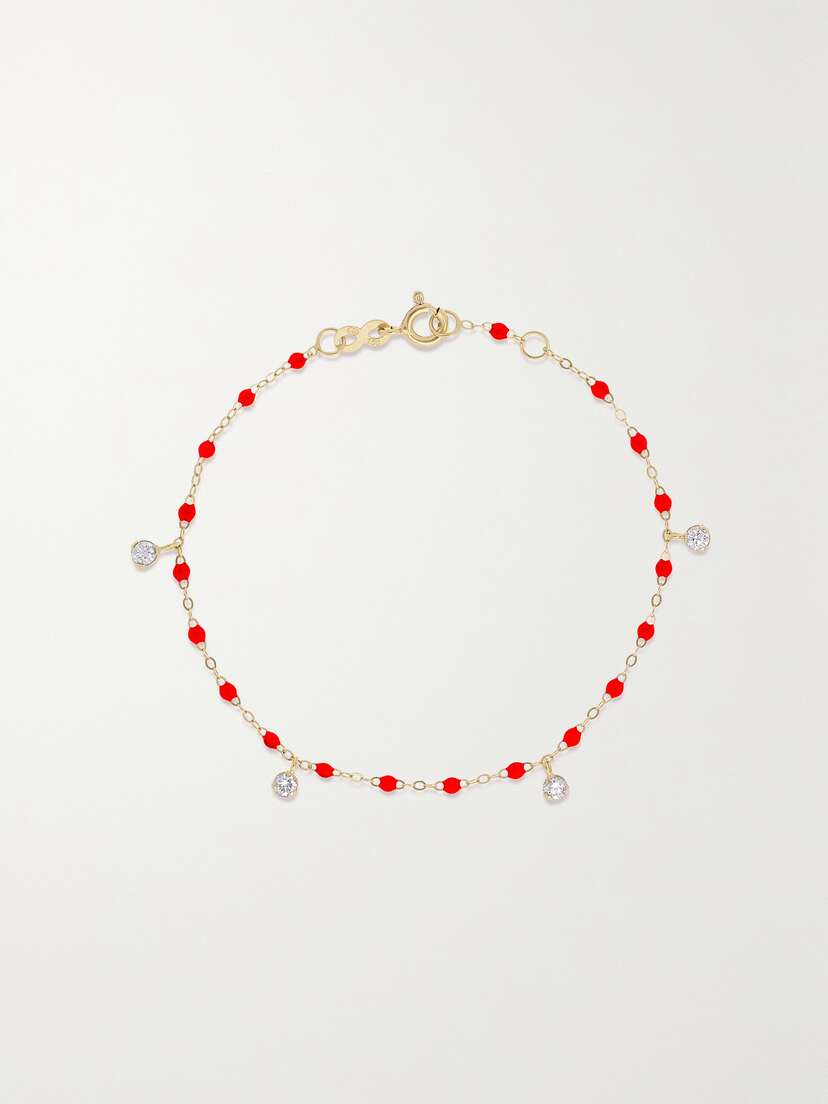 Gigi Clozeau Gigi Supreme 18-karat Gold, Resin And Diamond Bracelet