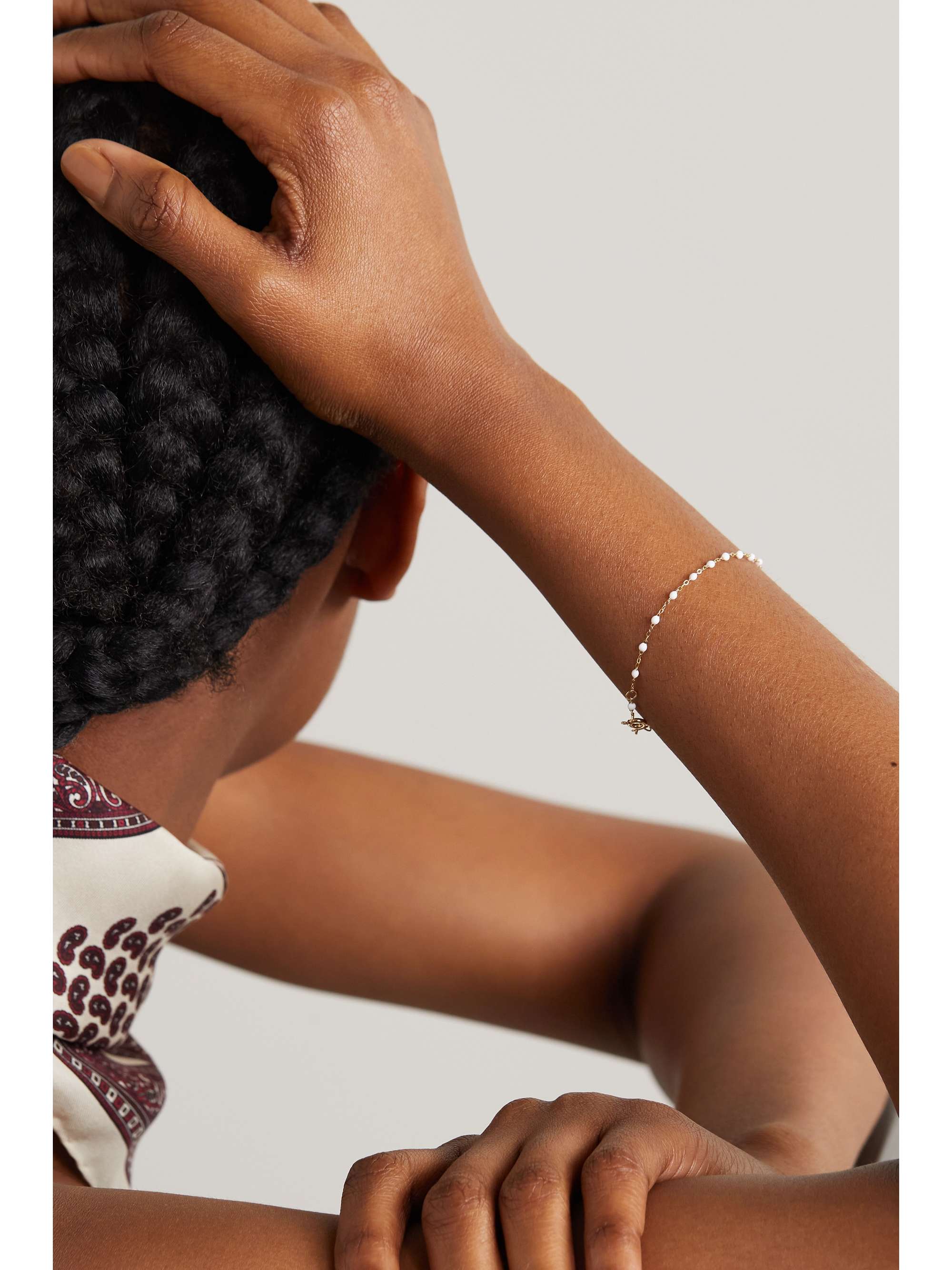 GIGI CLOZEAU Classic Gigi 18-karat gold and resin bracelet