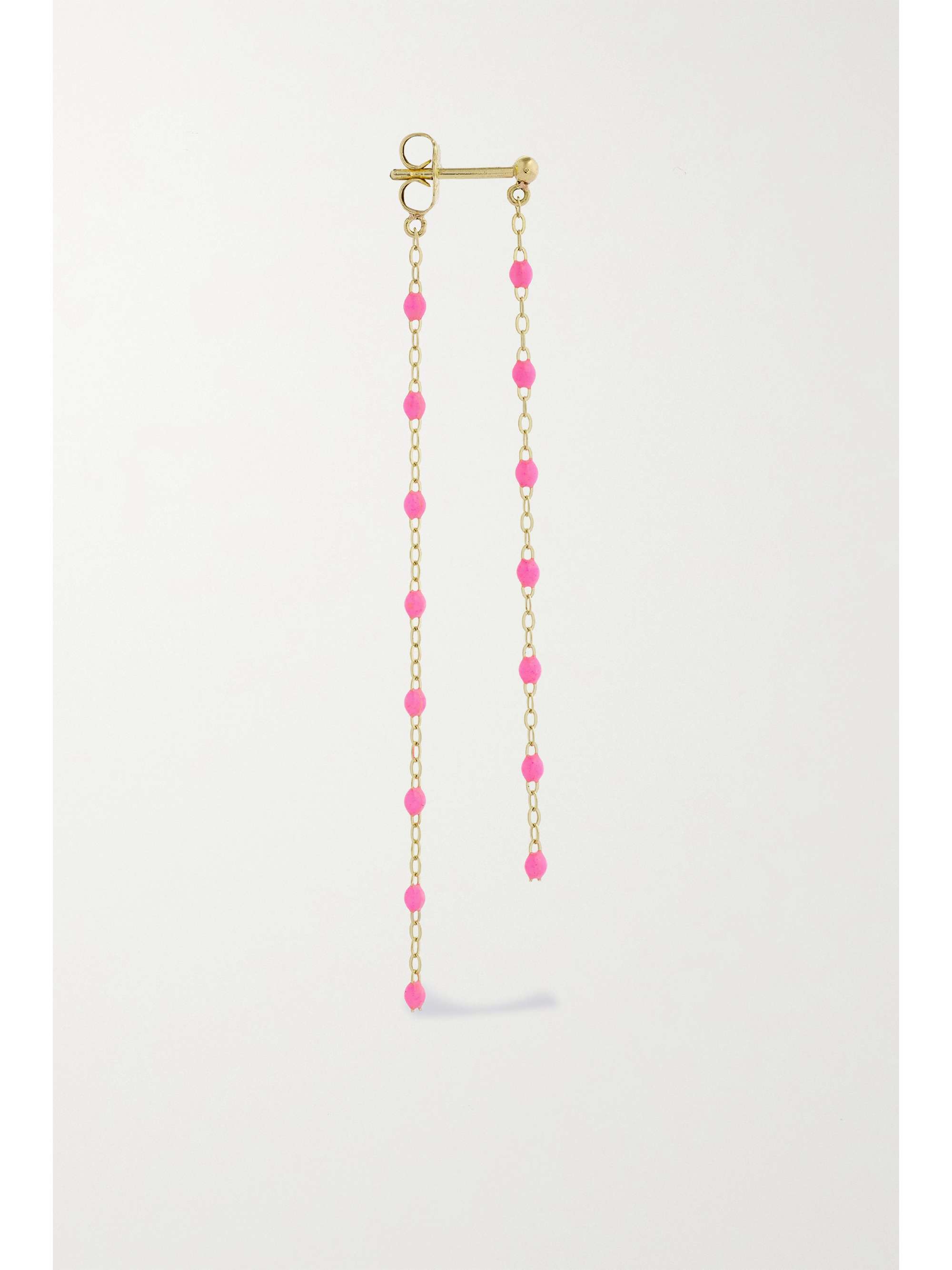 GIGI CLOZEAU Classic Gigi 18-karat gold, resin and diamond earrings