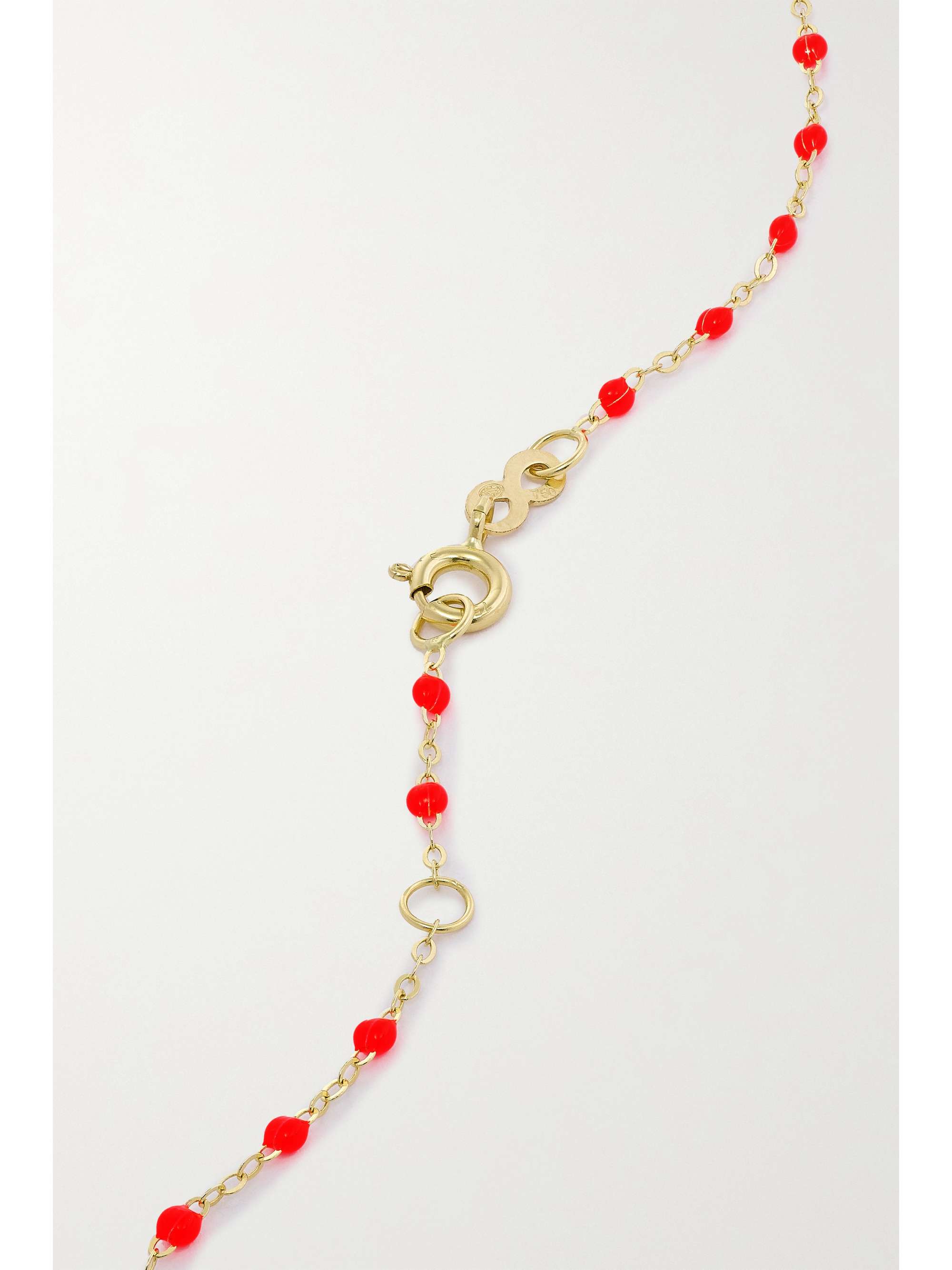 GIGI CLOZEAU Classic Gigi 18-karat gold and resin necklace