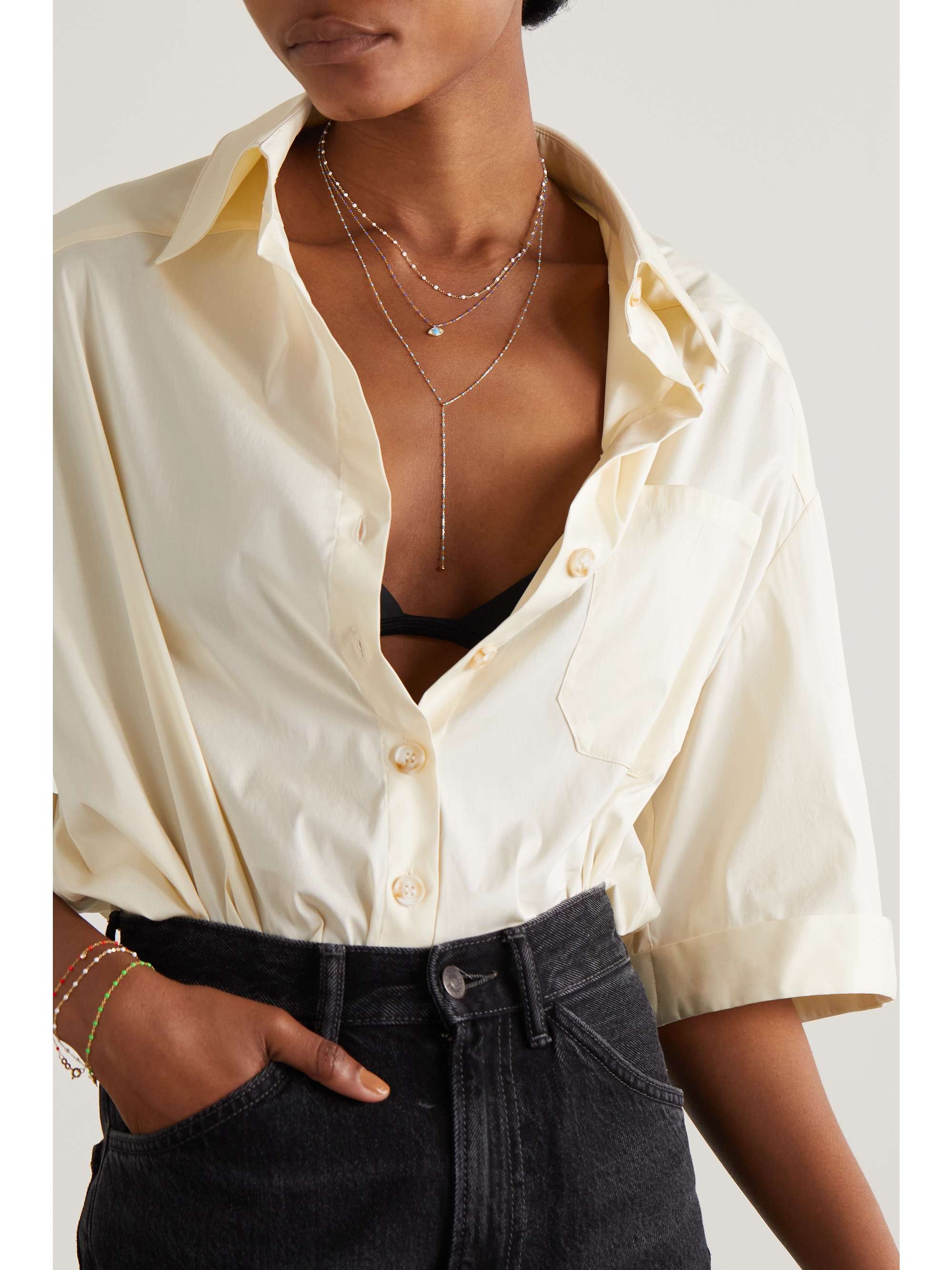 GIGI CLOZEAU Classic Gigi Kette aus 18 Karat Gold mit Harz