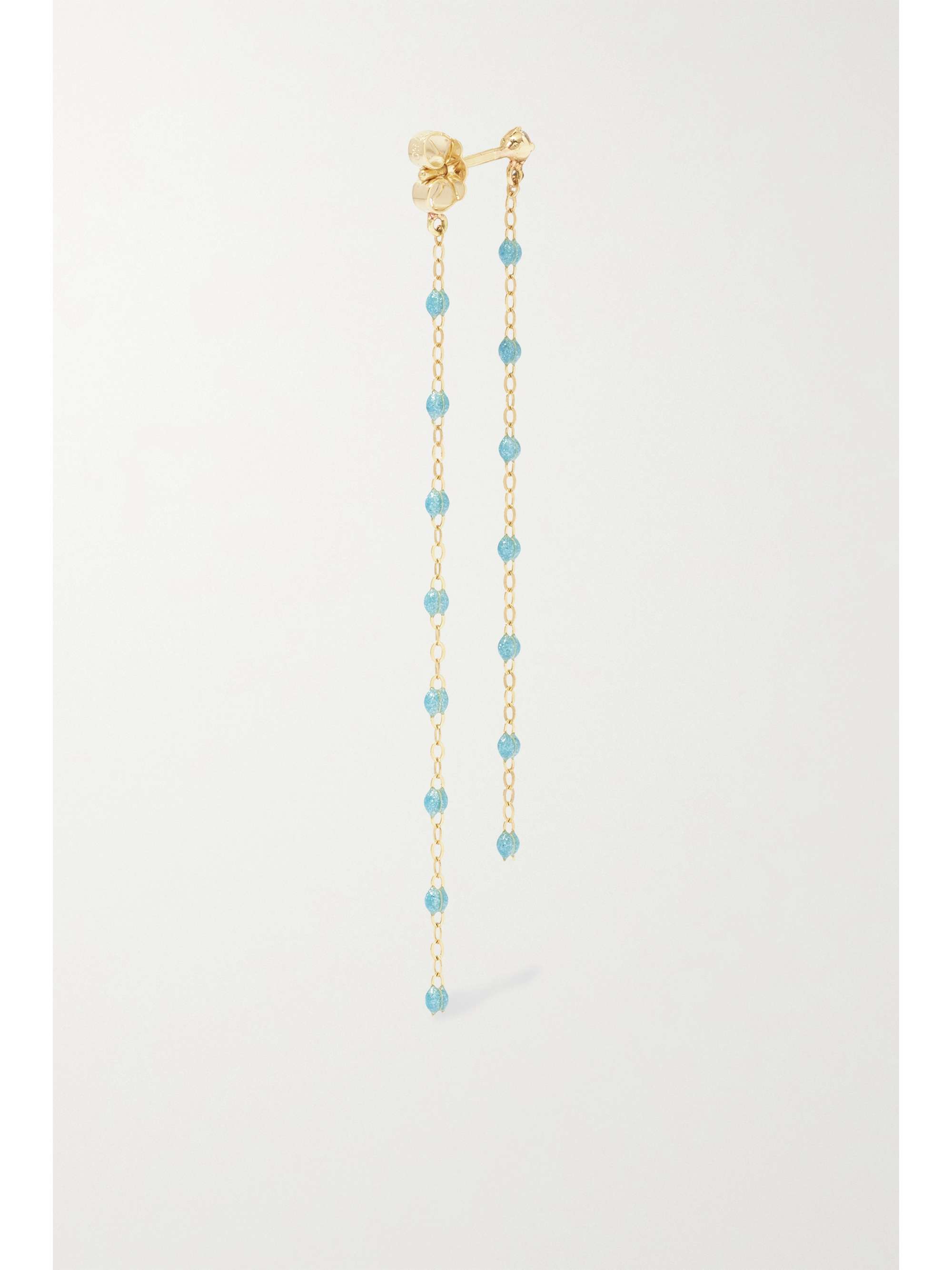 GIGI CLOZEAU Classic Gigi 18-karat gold, resin and diamond earrings