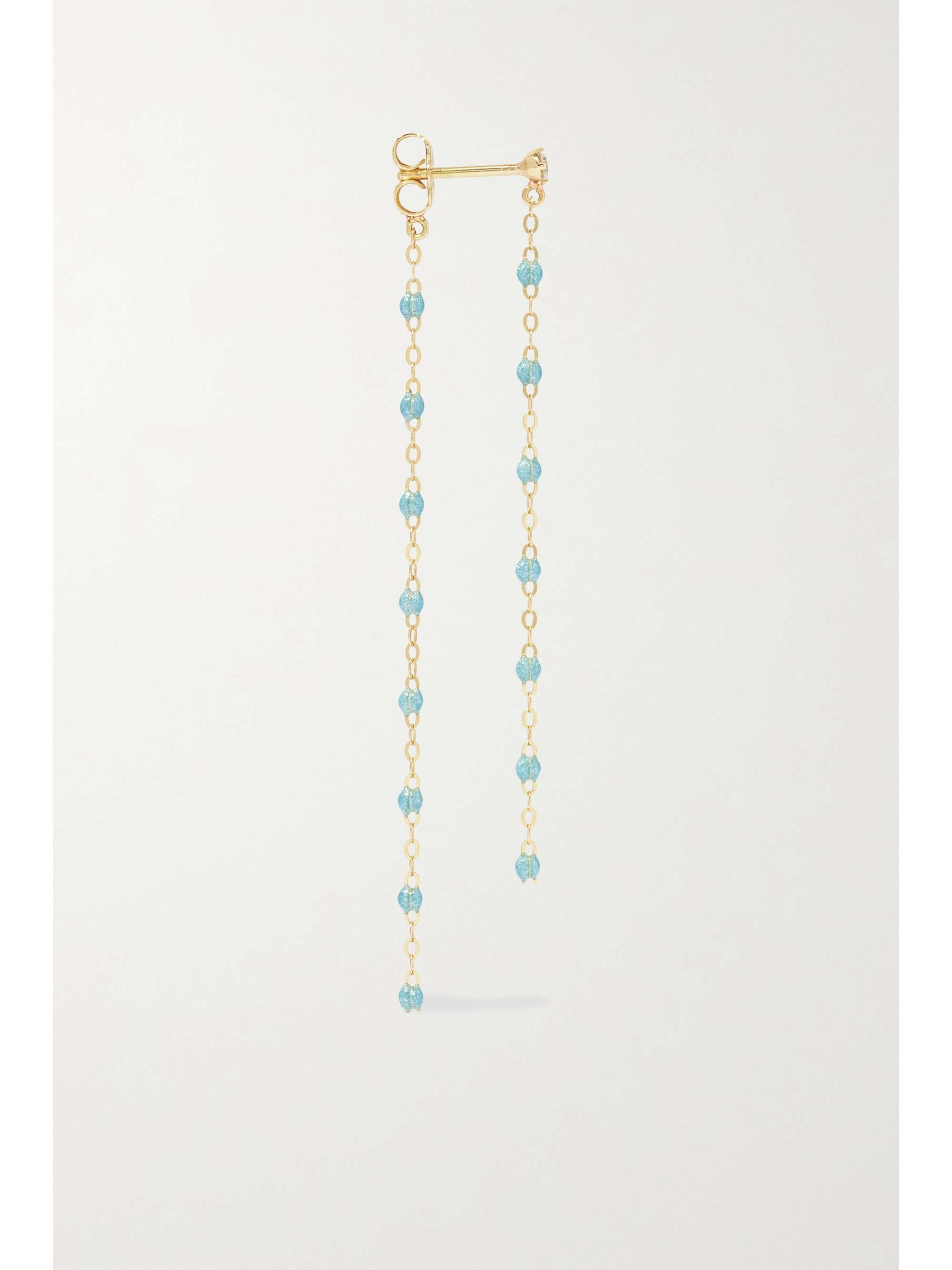 GIGI CLOZEAU Classic Gigi 18-karat gold, resin and diamond earrings