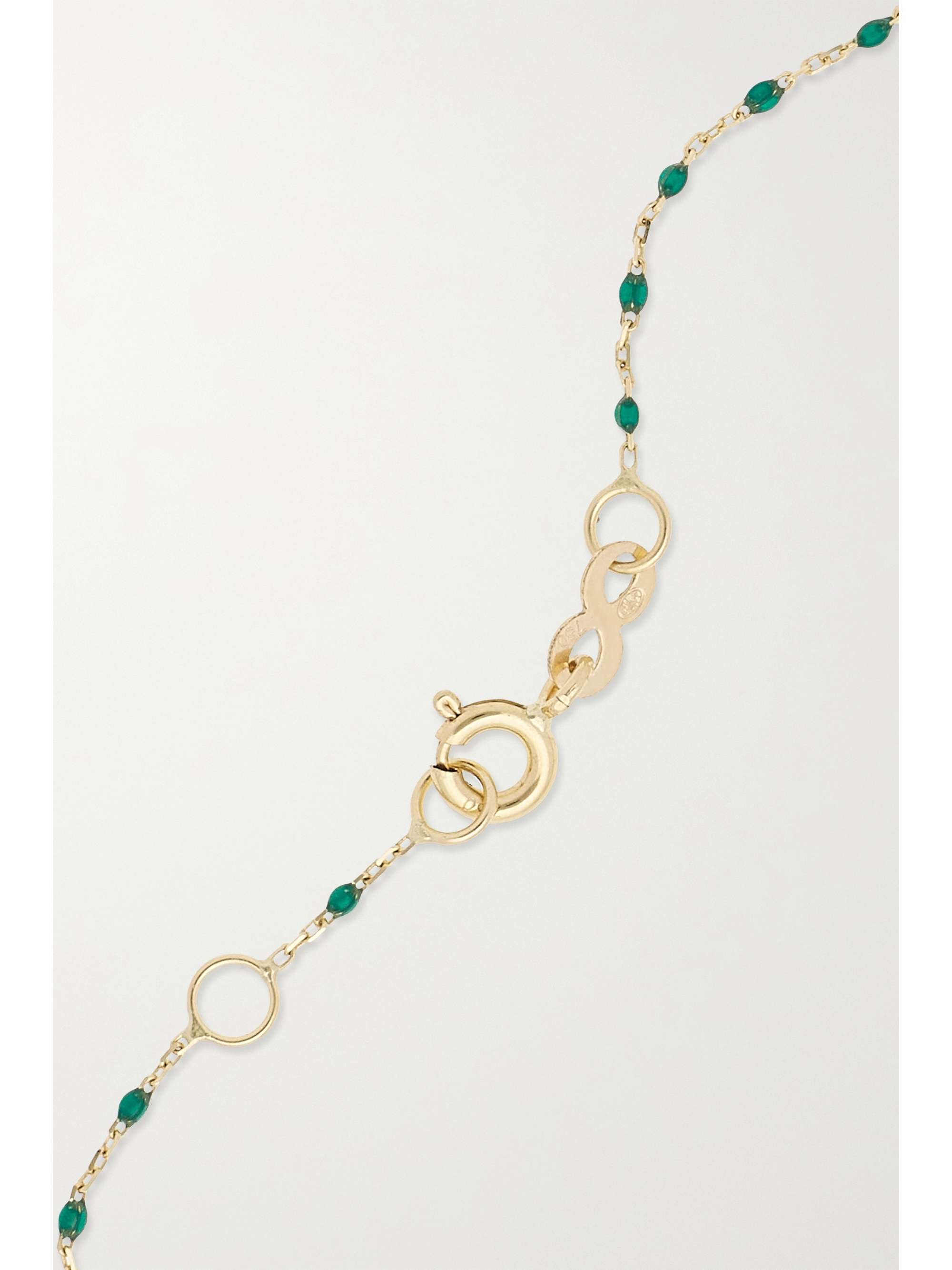 GIGI CLOZEAU Mini Gigi 18-karat gold, resin and diamond bracelet
