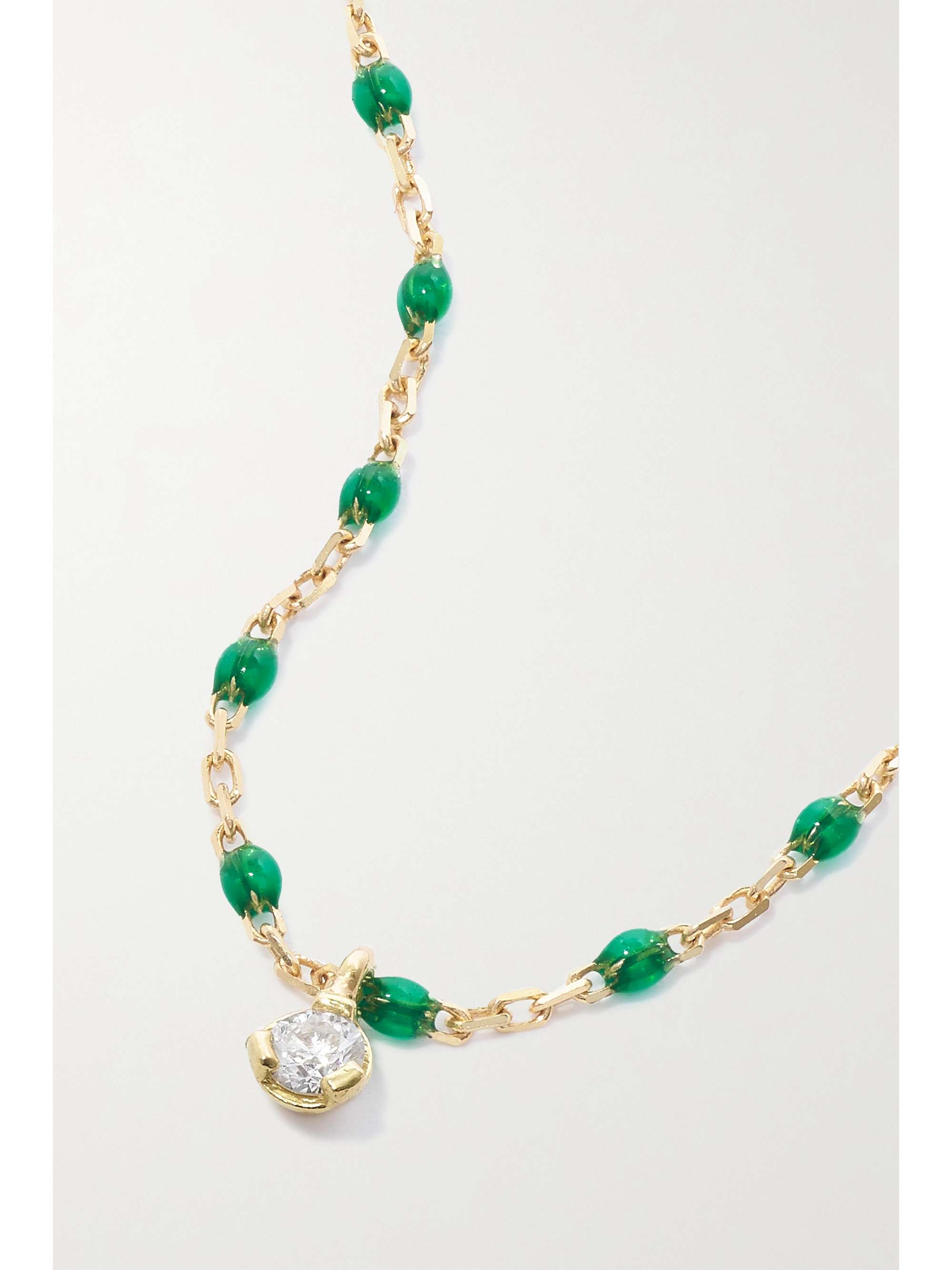 GIGI CLOZEAU Mini Gigi 18-karat gold, resin and diamond bracelet