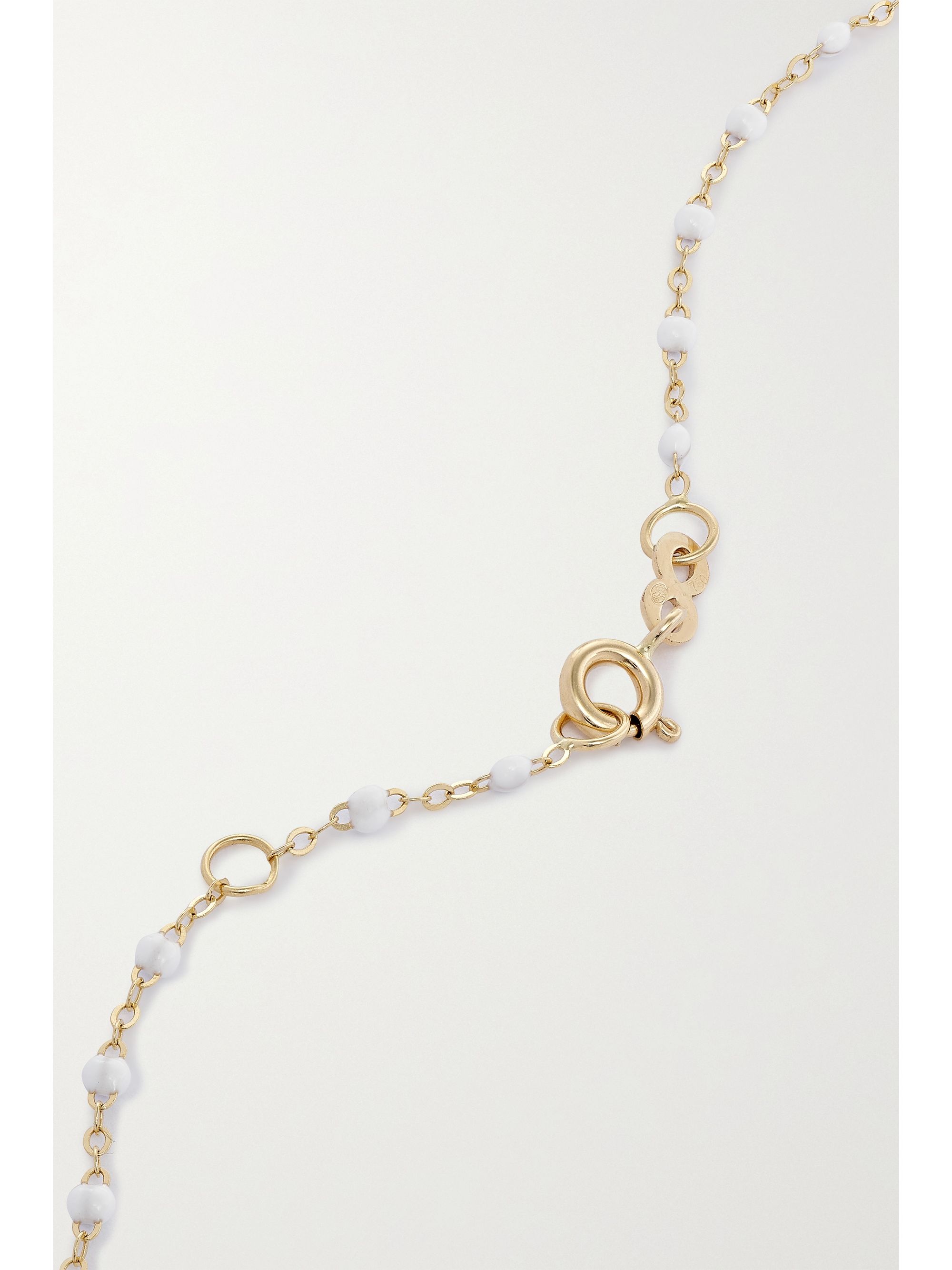 Gold Gigi Supreme 18-karat gold, resin and diamond necklace  GIGI 