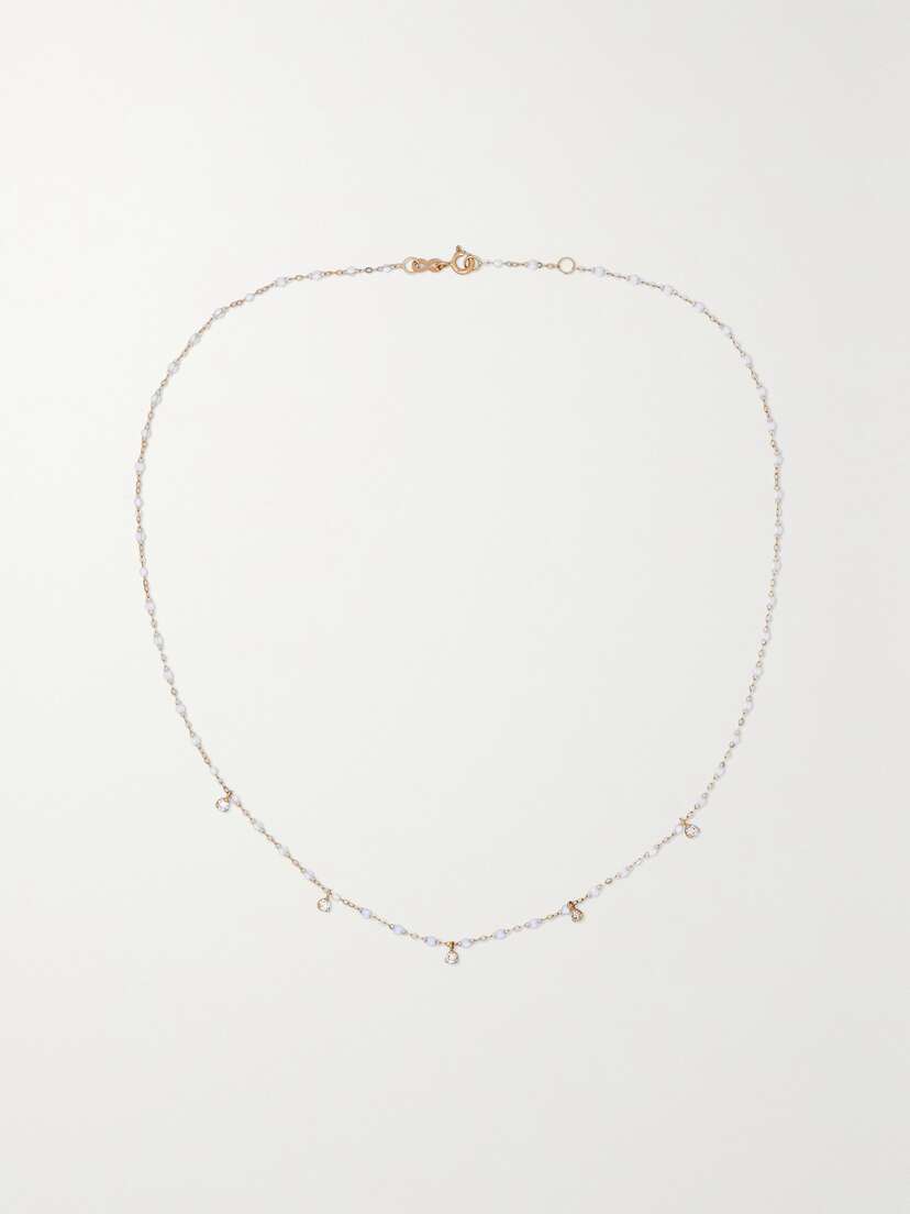 Gigi Clozeau Gigi Supreme 18-karat Gold, Resin And Diamond Necklace