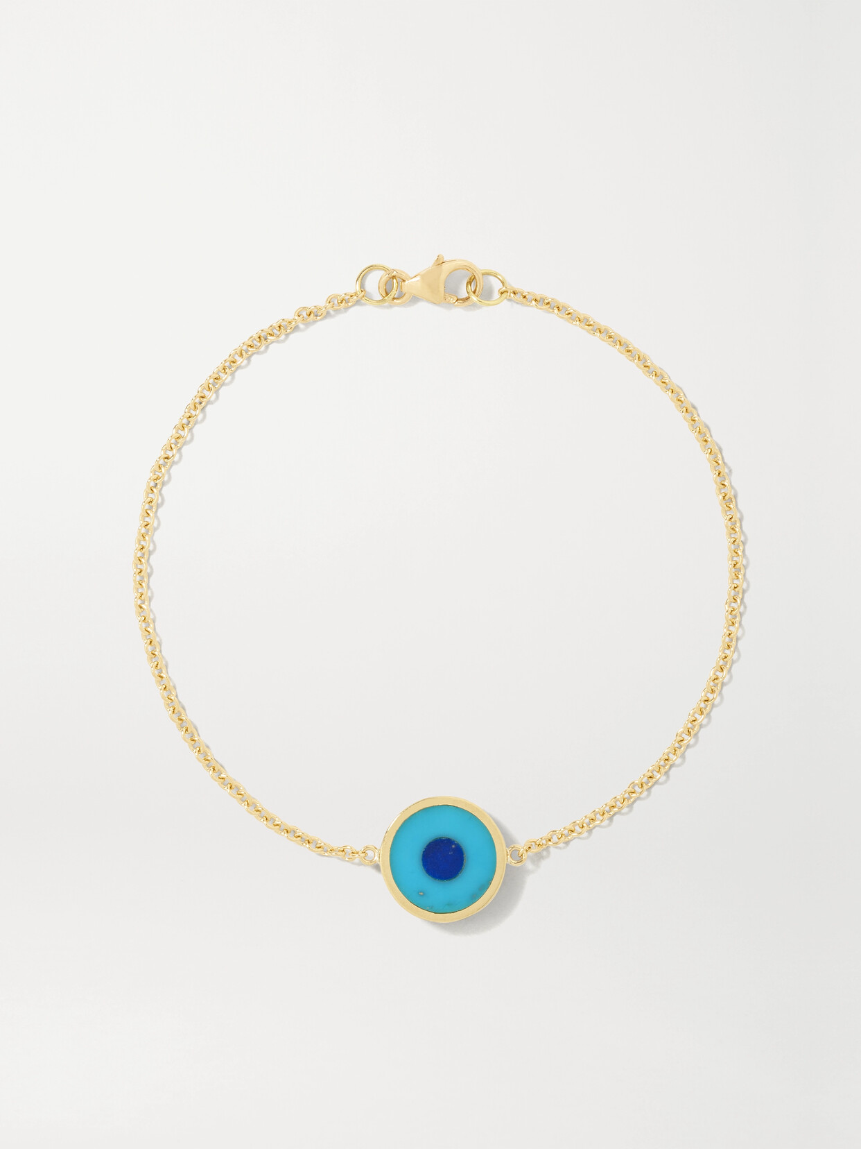 Jennifer Meyer - Mini Evil Eye 18-karat Gold, Turquoise And Lapis Lazuli Bracelet - Blue