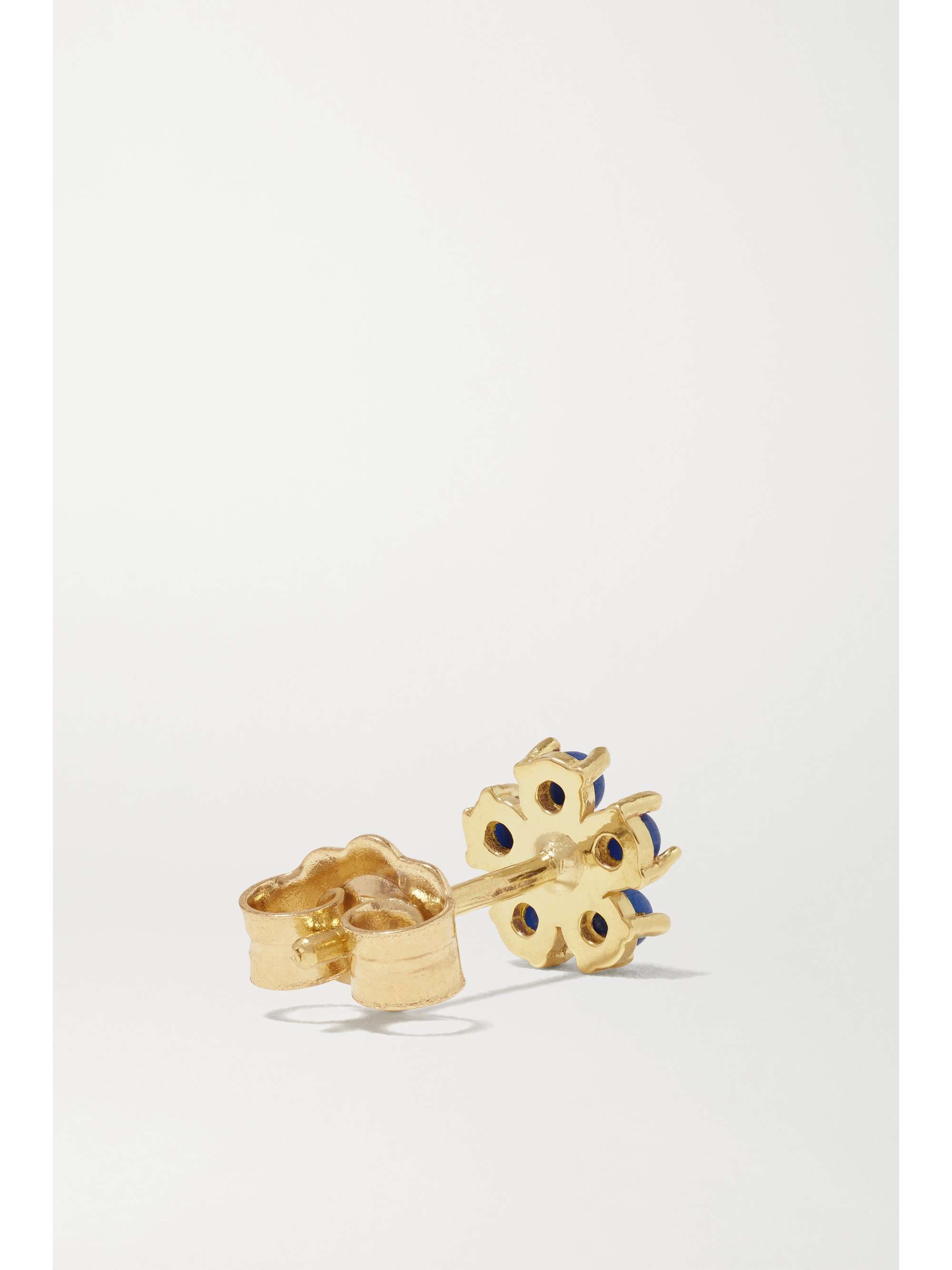 JENNIFER MEYER 18-karat gold, lapis lazuli and diamond earrings