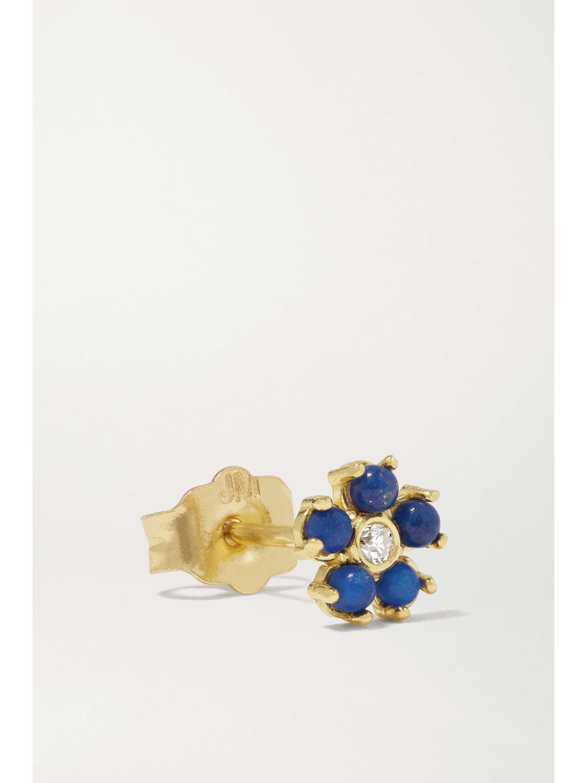 JENNIFER MEYER 18-karat gold, lapis lazuli and diamond earrings