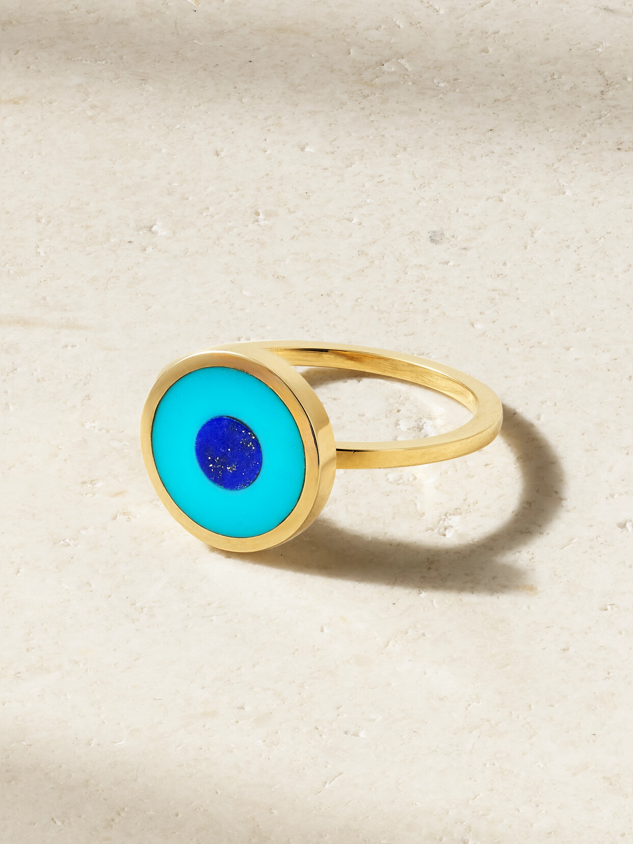 Jennifer Meyer Evil Eye 18-karat Gold, Turquoise And Lapis Lazuli Ring