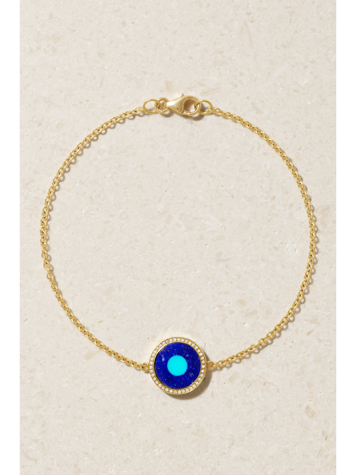 Jennifer Meyer Mini Evil Eye 18-karat Gold Multi-stone Bracelet